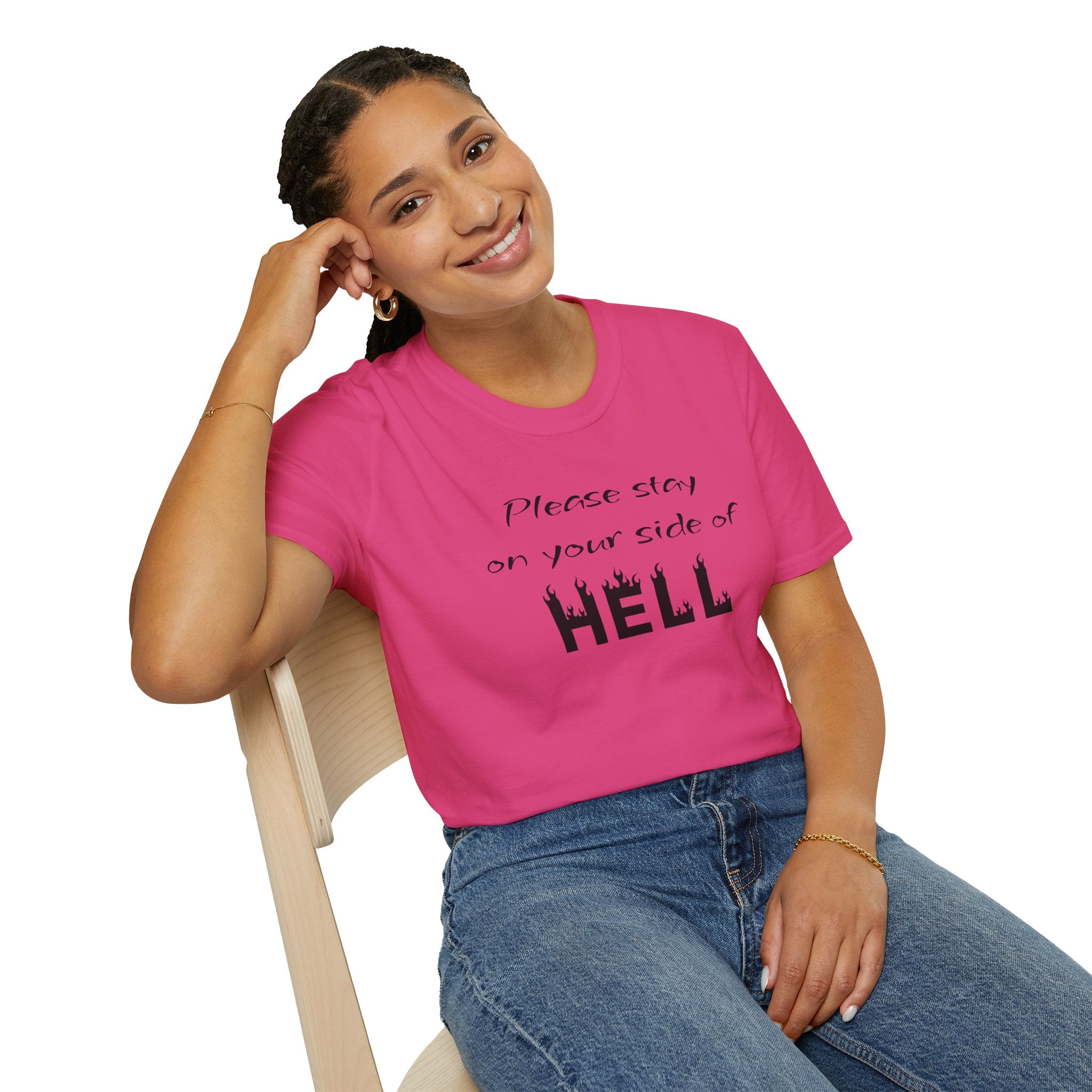 Your side of HELL  - Unisex Softstyle T-Shirt 100% Cotton Graphic