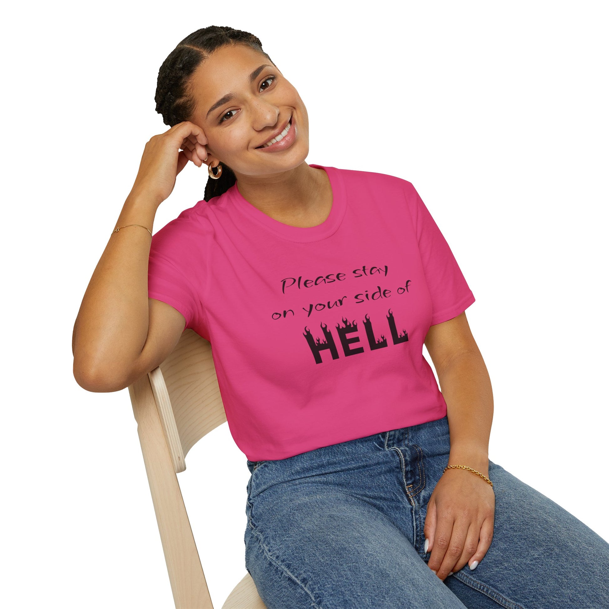 Your side of HELL  - Unisex Softstyle T-Shirt 100% Cotton Graphic