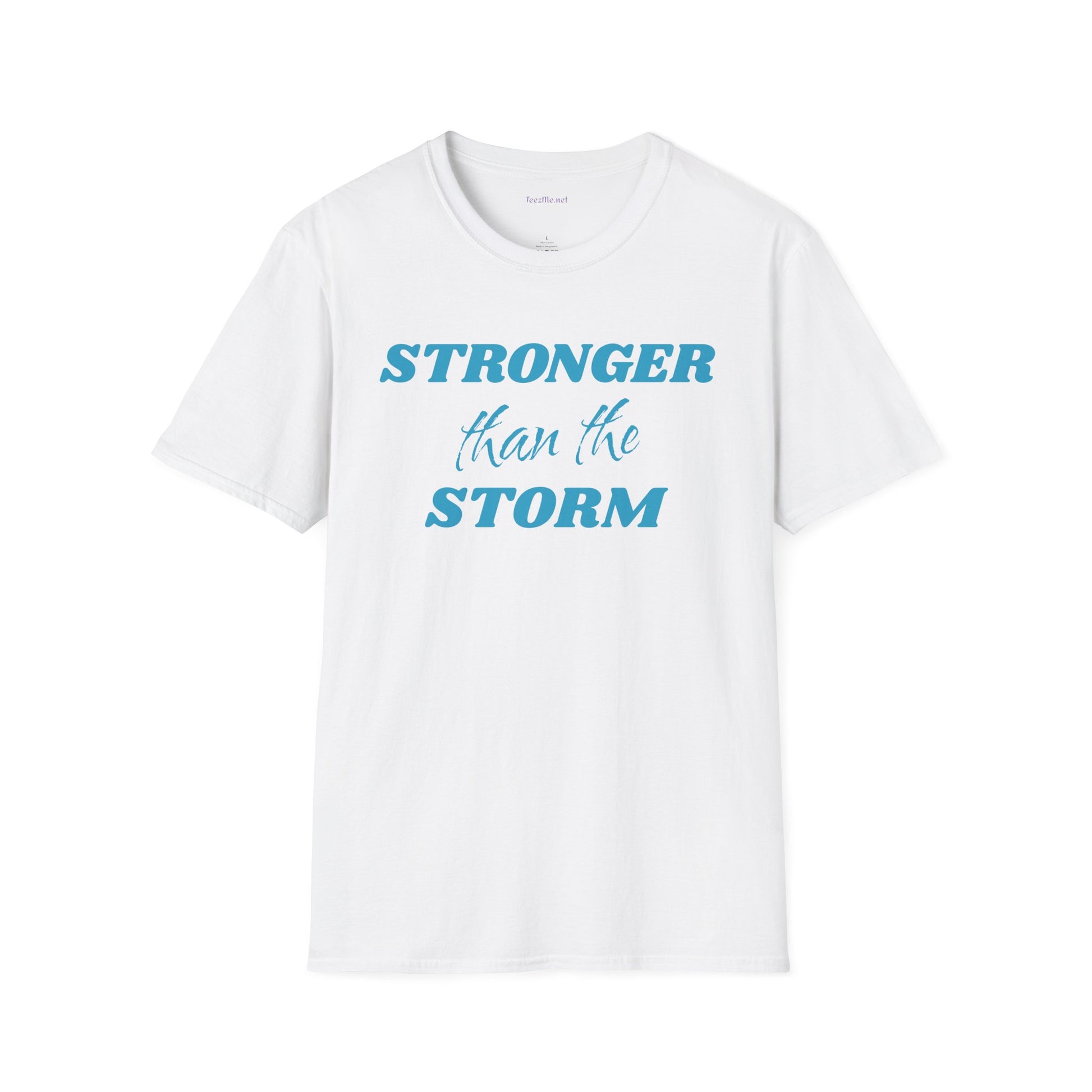 Stronger than the Storm Ovarian Cancer Unisex Softstyle T-Shirt 100% Cotton Graphic