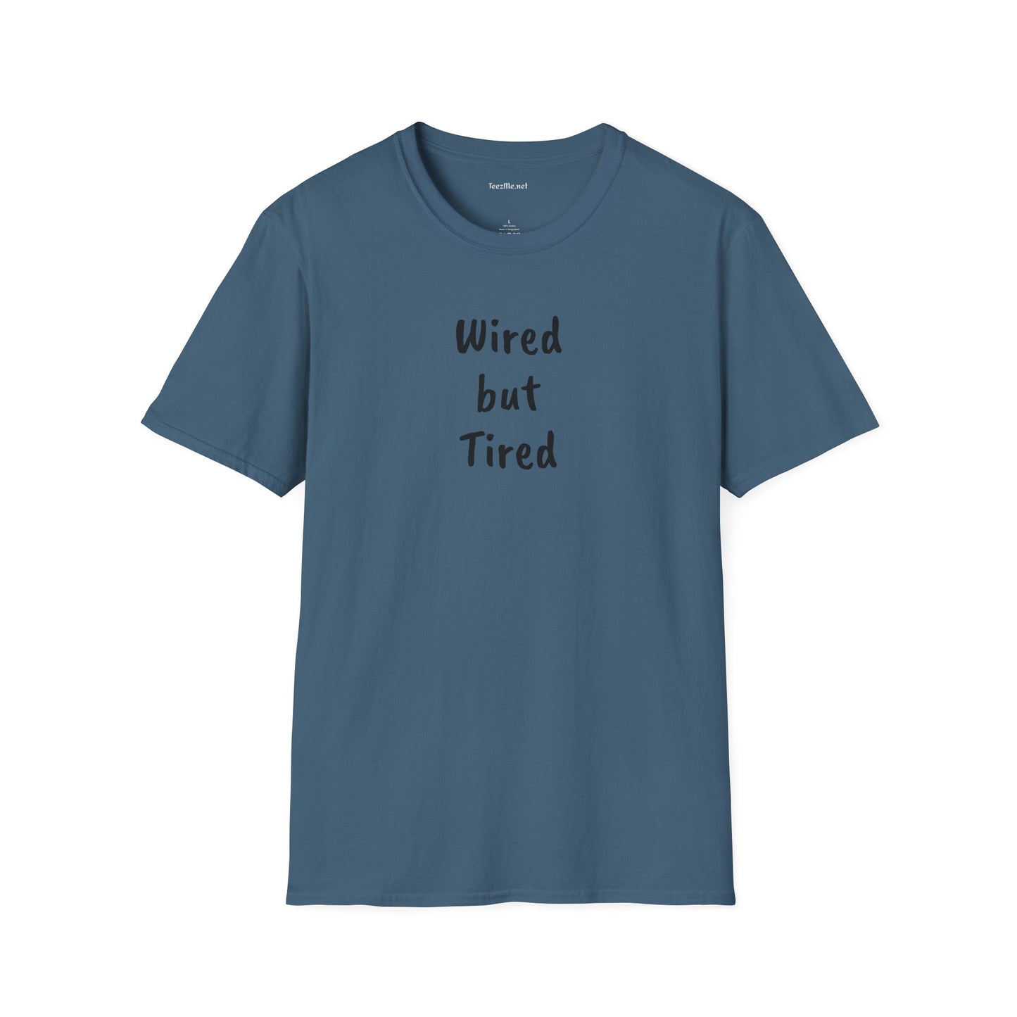 Wired but Tired - Unisex Softstyle T-Shirt 100% Cotton Graphic