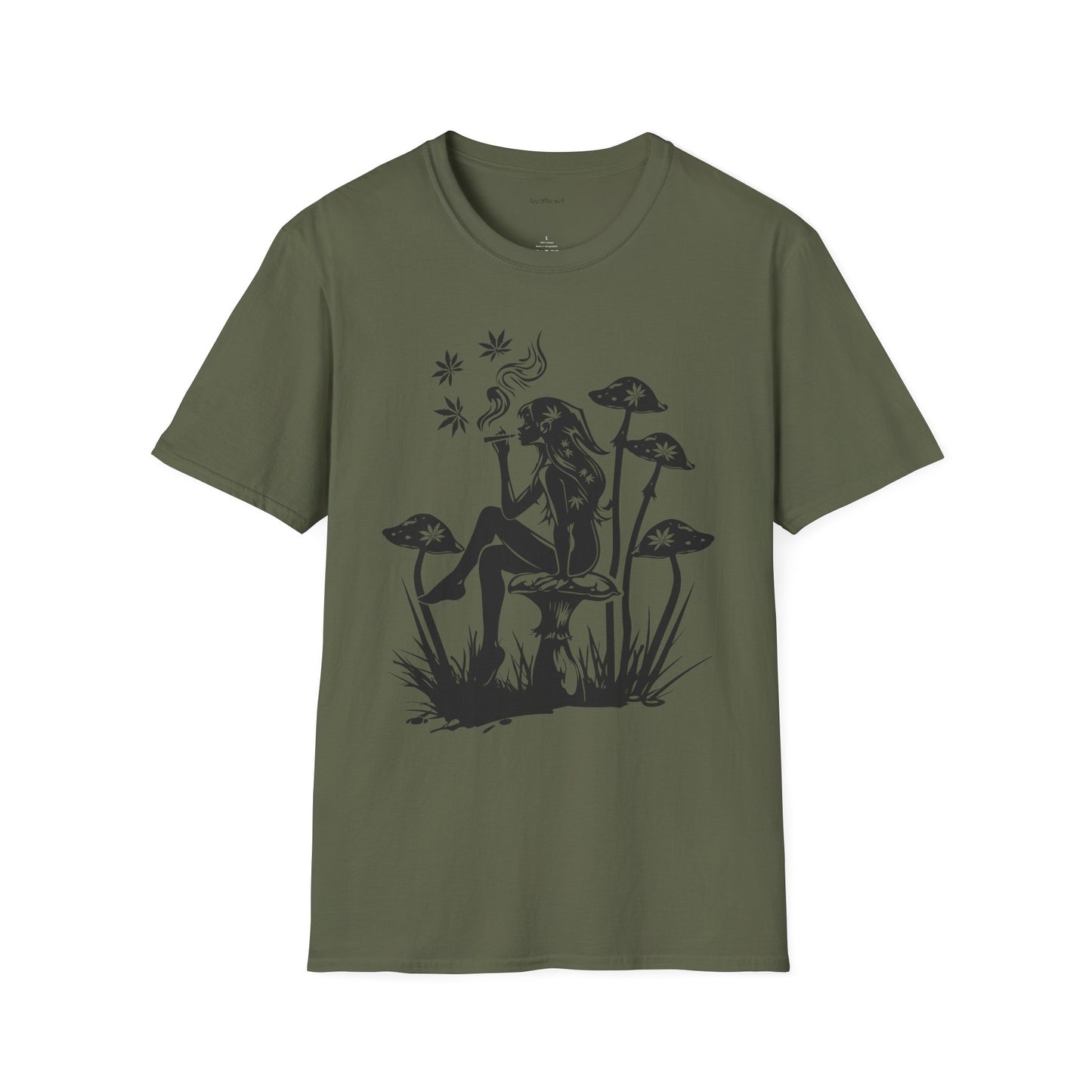 Fairy Smoking Weed - Unisex Softstyle T-Shirt 100% Cotton Graphic