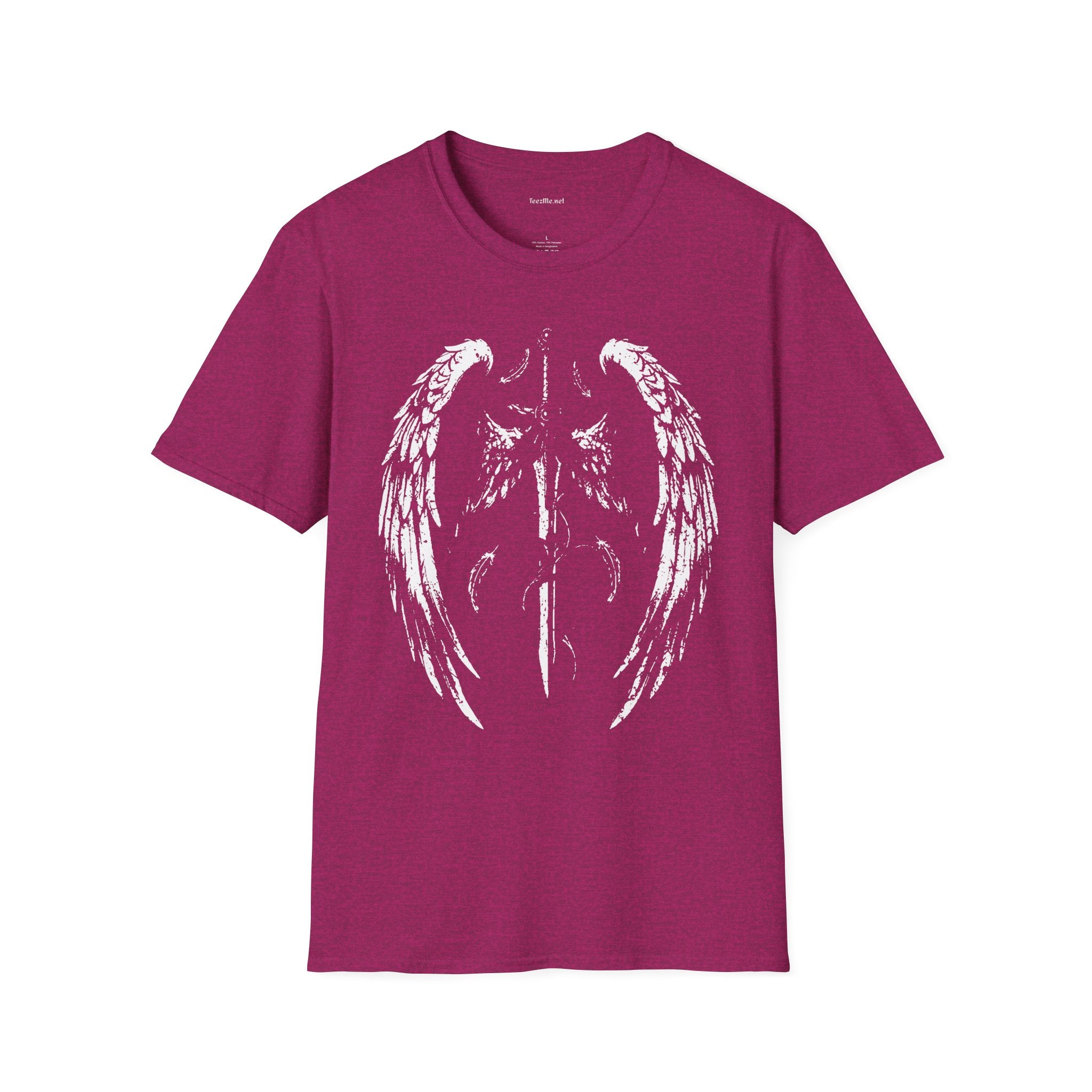 Angel Wings T-Shirt — Distressed White Wing Back Graphic Tee