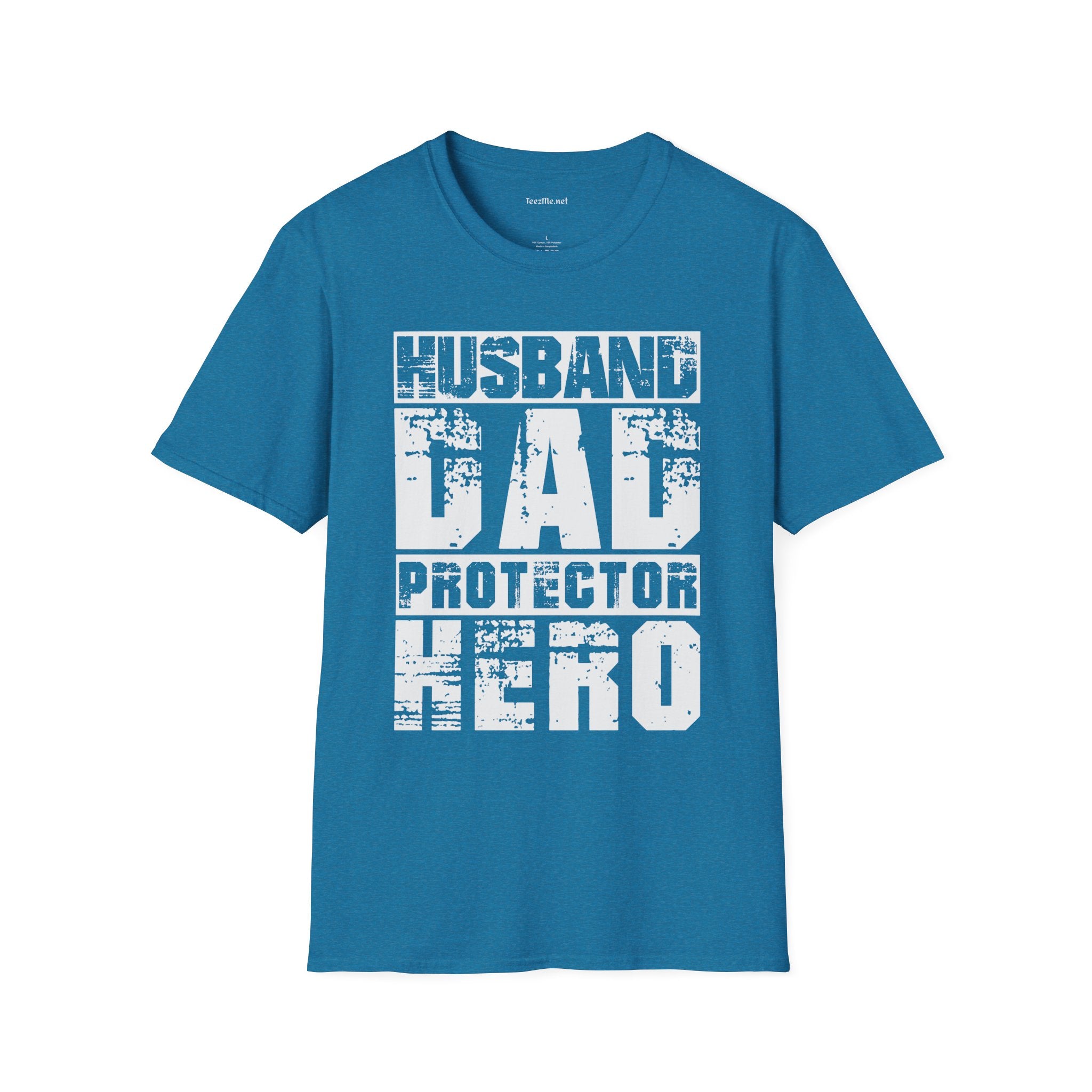 Husband Dad Protector Hero Unisex Soft Style T-Shirt 100% Cotton Graphic