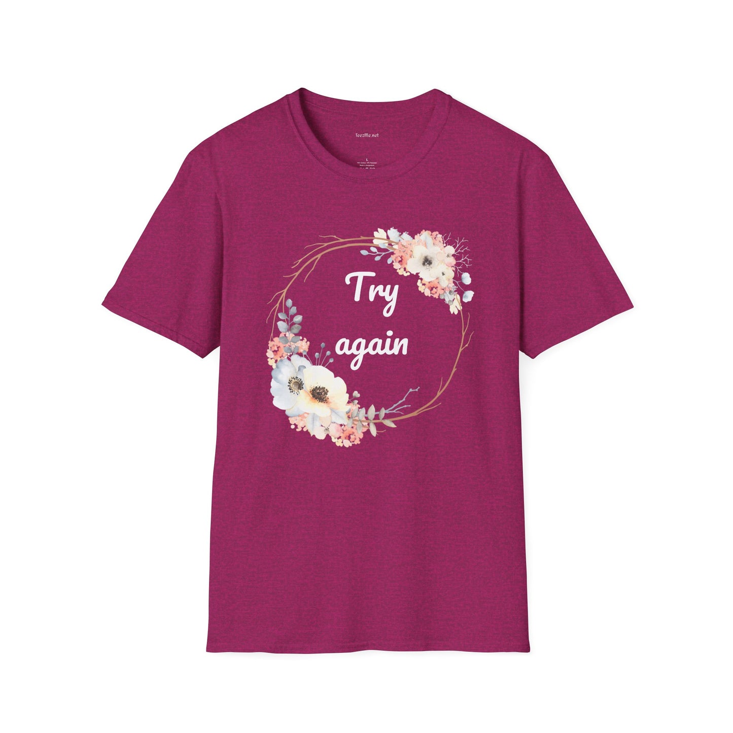 Try again - Unisex Softstyle T-Shirt 100% Cotton Graphic