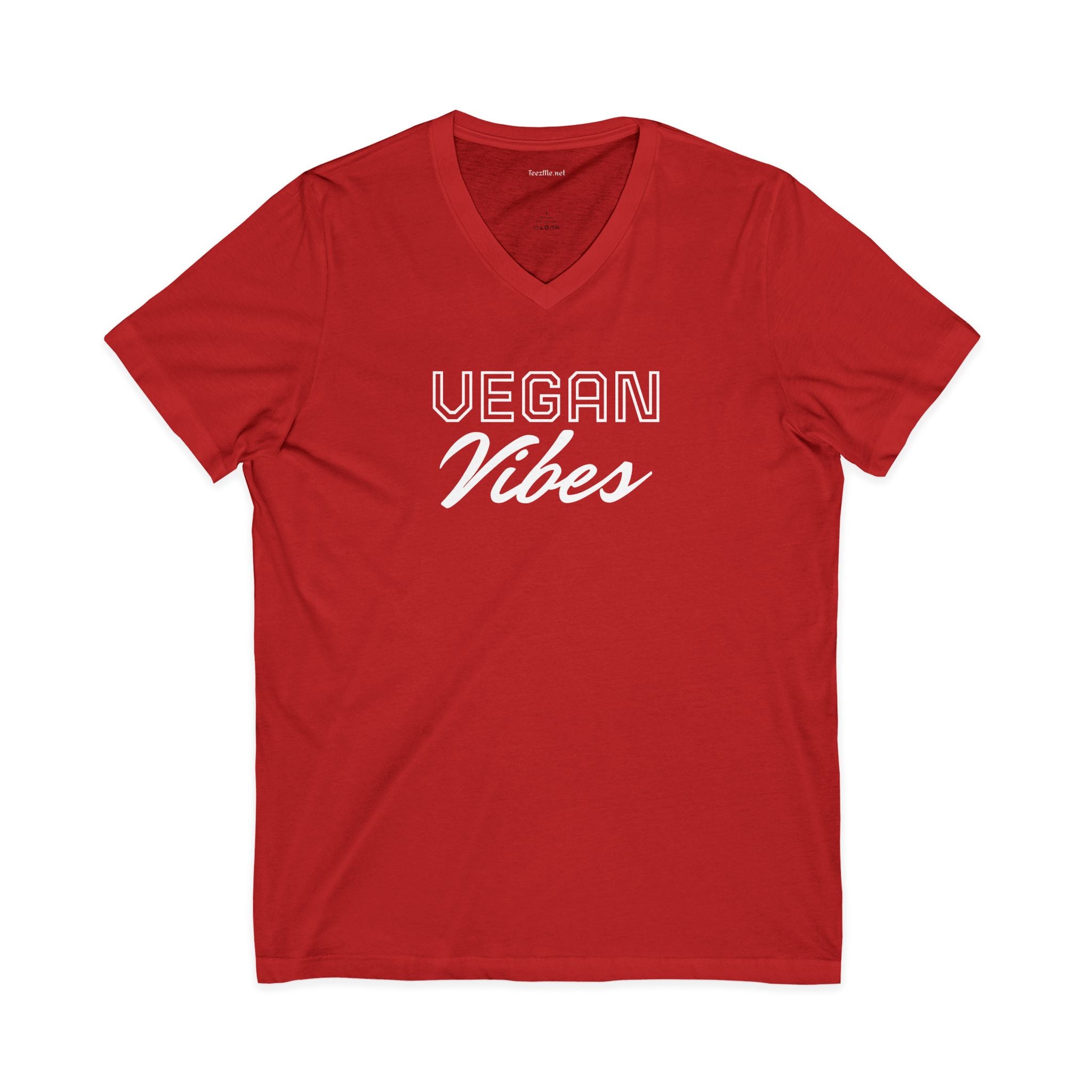 VEGAN Vibes Unisex Jersey Short Sleeve V-Neck Tee
