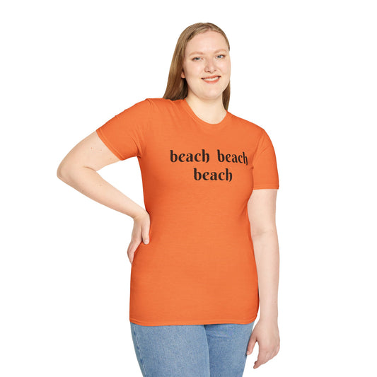 beach beach beach - Unisex Softstyle T-Shirt 100% Cotton Graphic