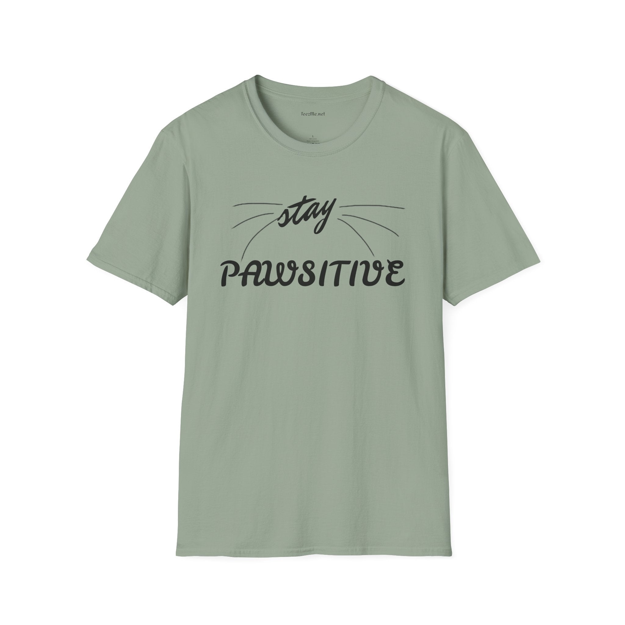 stay Pawsitive Unisex Softstyle T-Shirt 100% Cotton Graphic