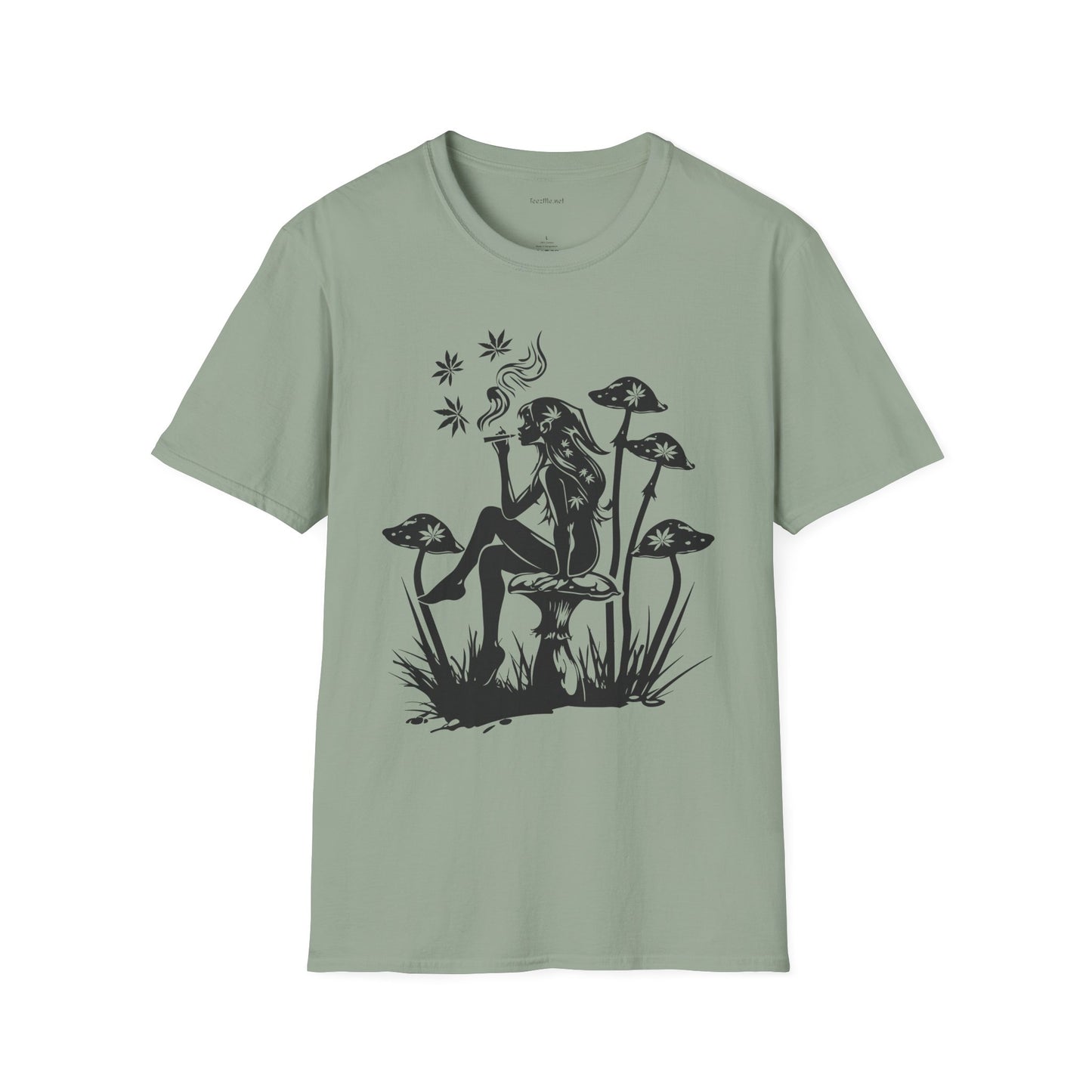 Fairy Smoking Weed - Unisex Softstyle T-Shirt 100% Cotton Graphic