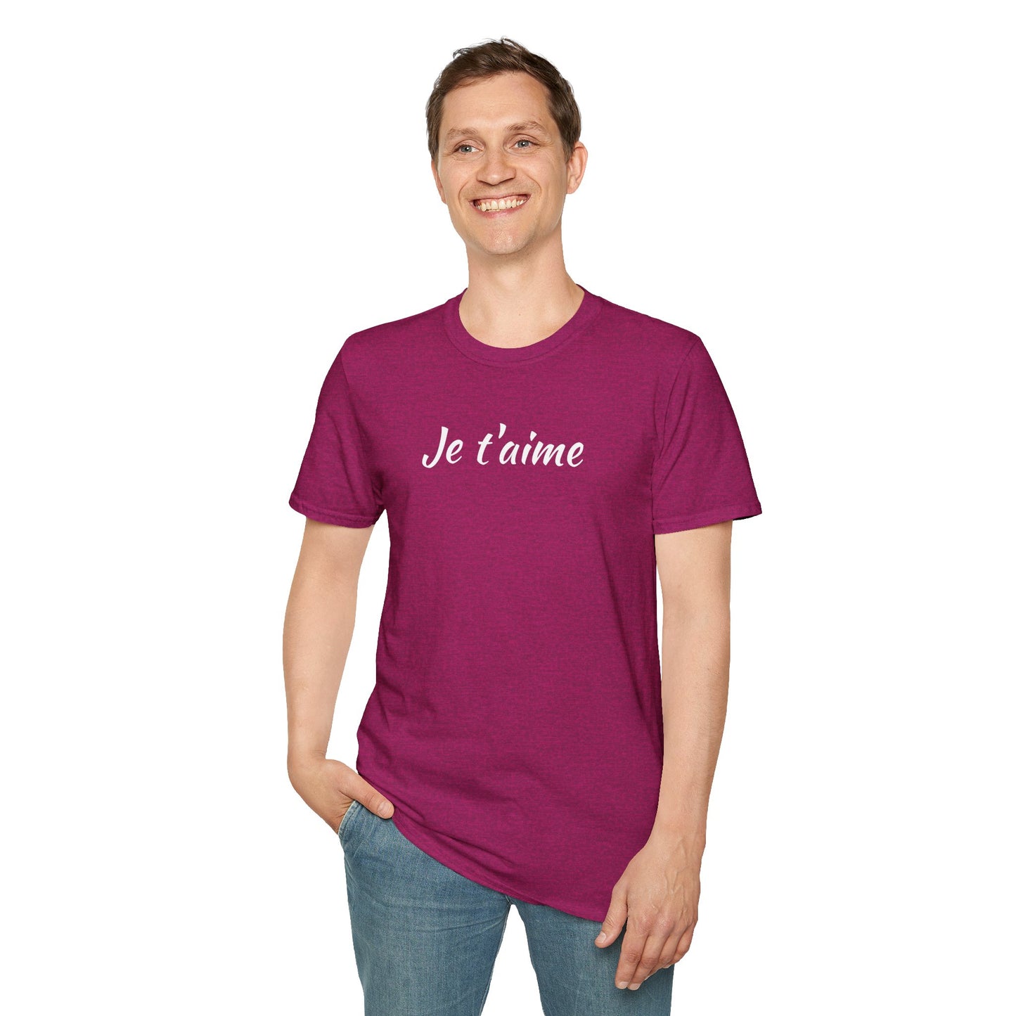 Je t'aime - Unisex Softstyle T-Shirt 100% Cotton Graphic