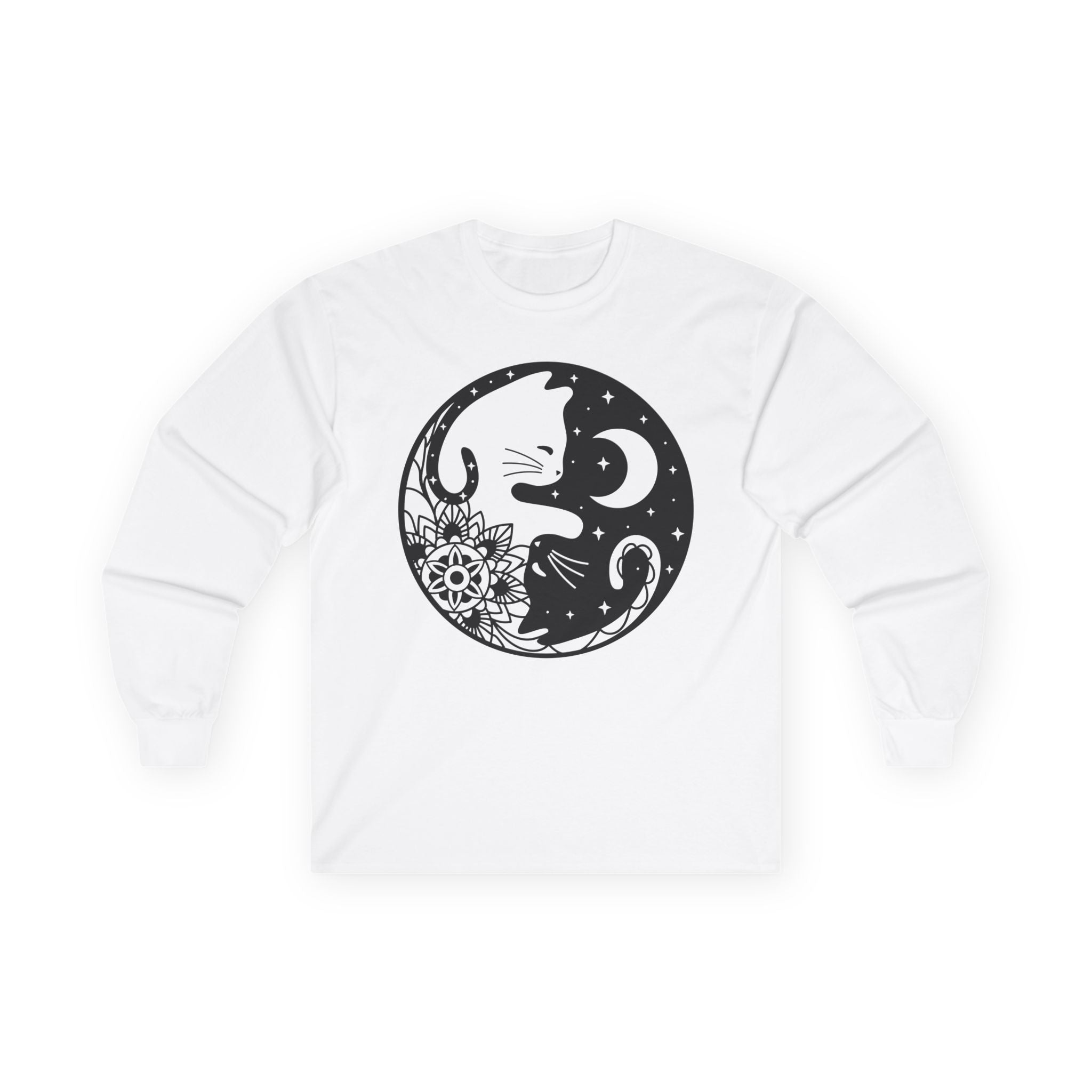 Yin Yang Cat02 Unisex Ultra Cotton Long Sleeve Tee