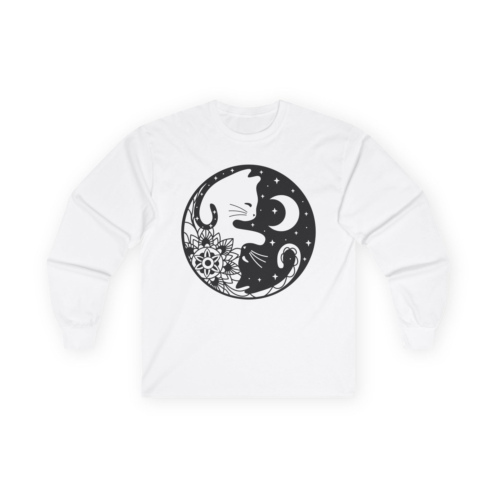Yin Yang Cat02 Unisex Ultra Cotton Long Sleeve Tee