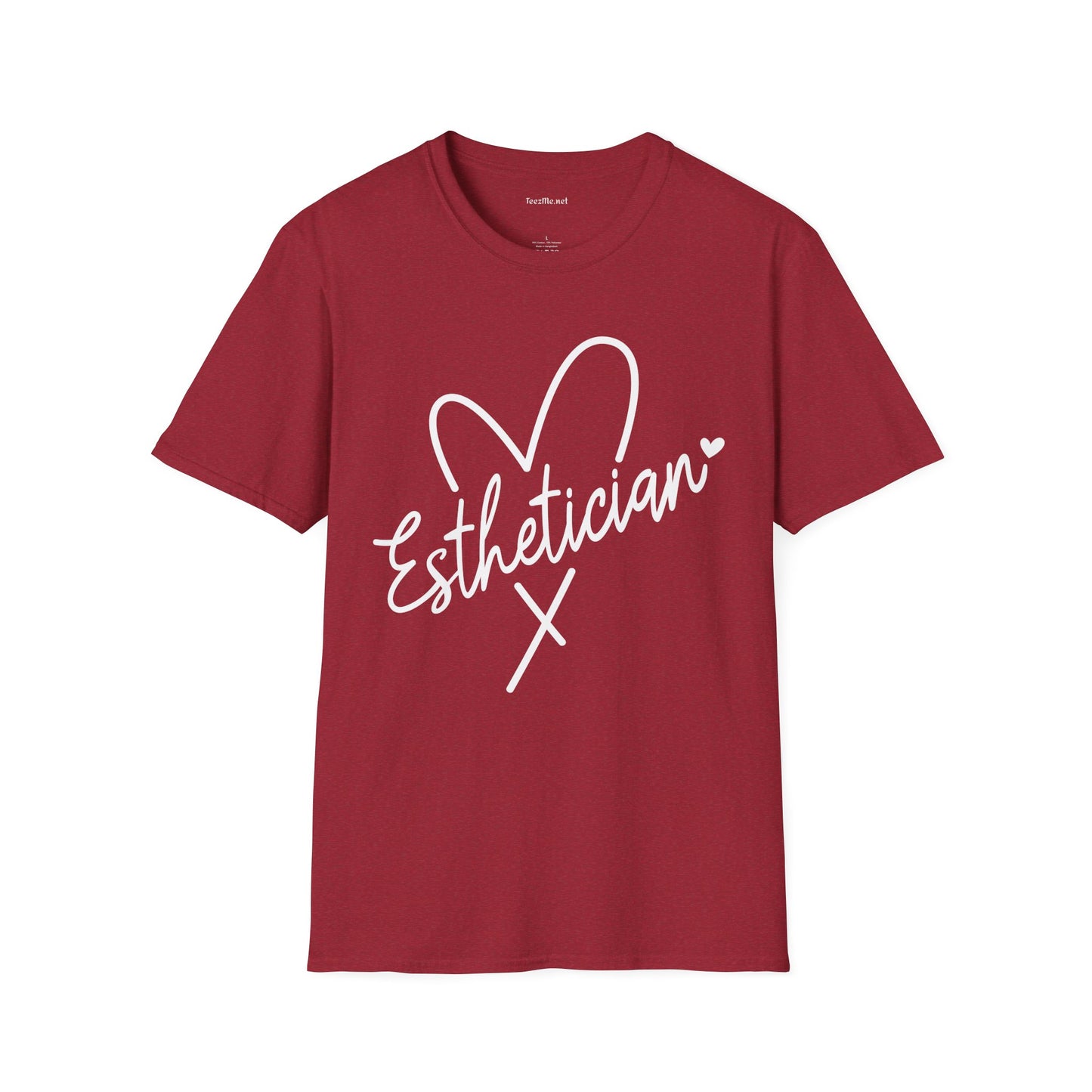 Esthetician with heart 01 Unisex Soft Style T-Shirt 100% Cotton Graphic