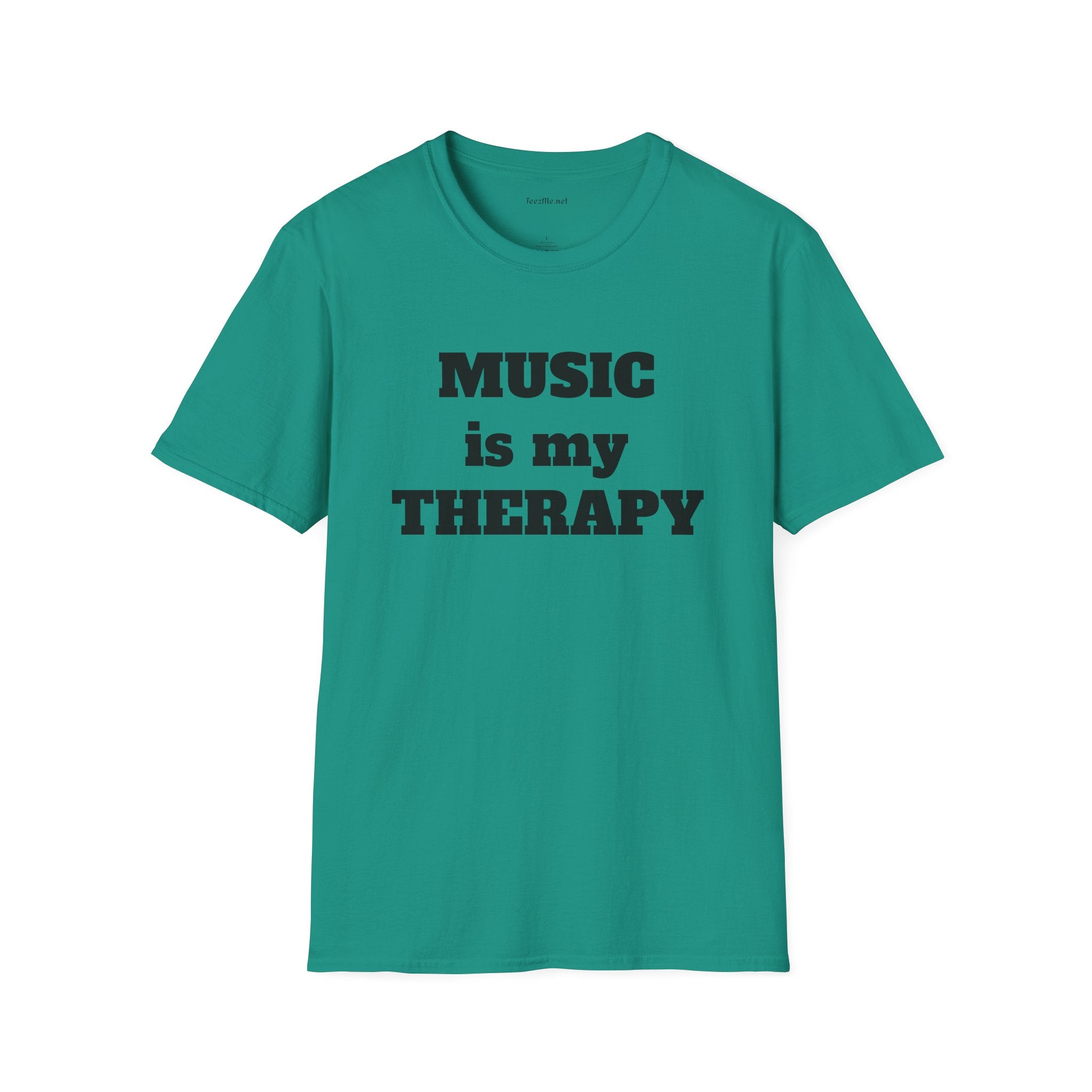 Music is my Therapy Unisex Softstyle T-Shirt 100% Cotton Graphic