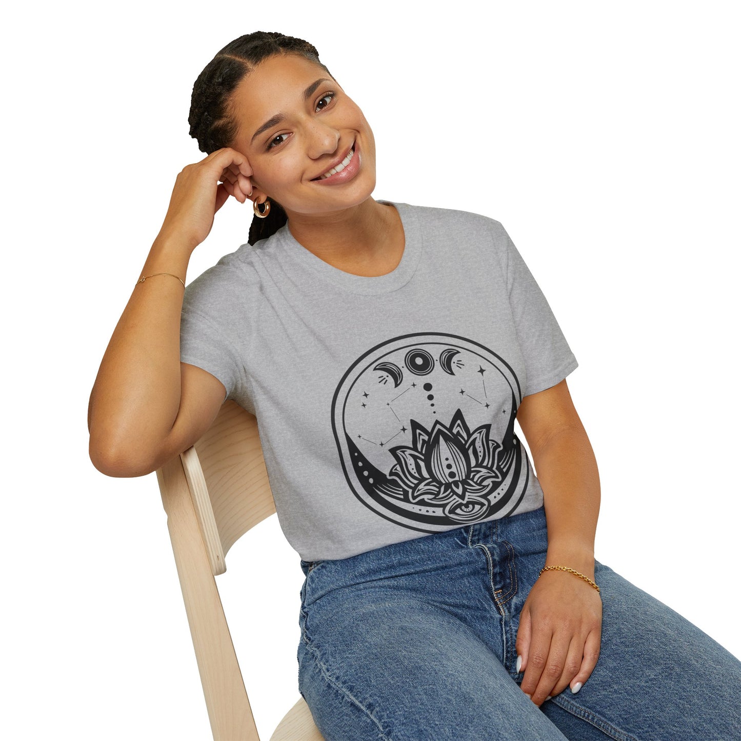 Moon Phase - Unisex Softstyle T-Shirt 100% Cotton Graphic