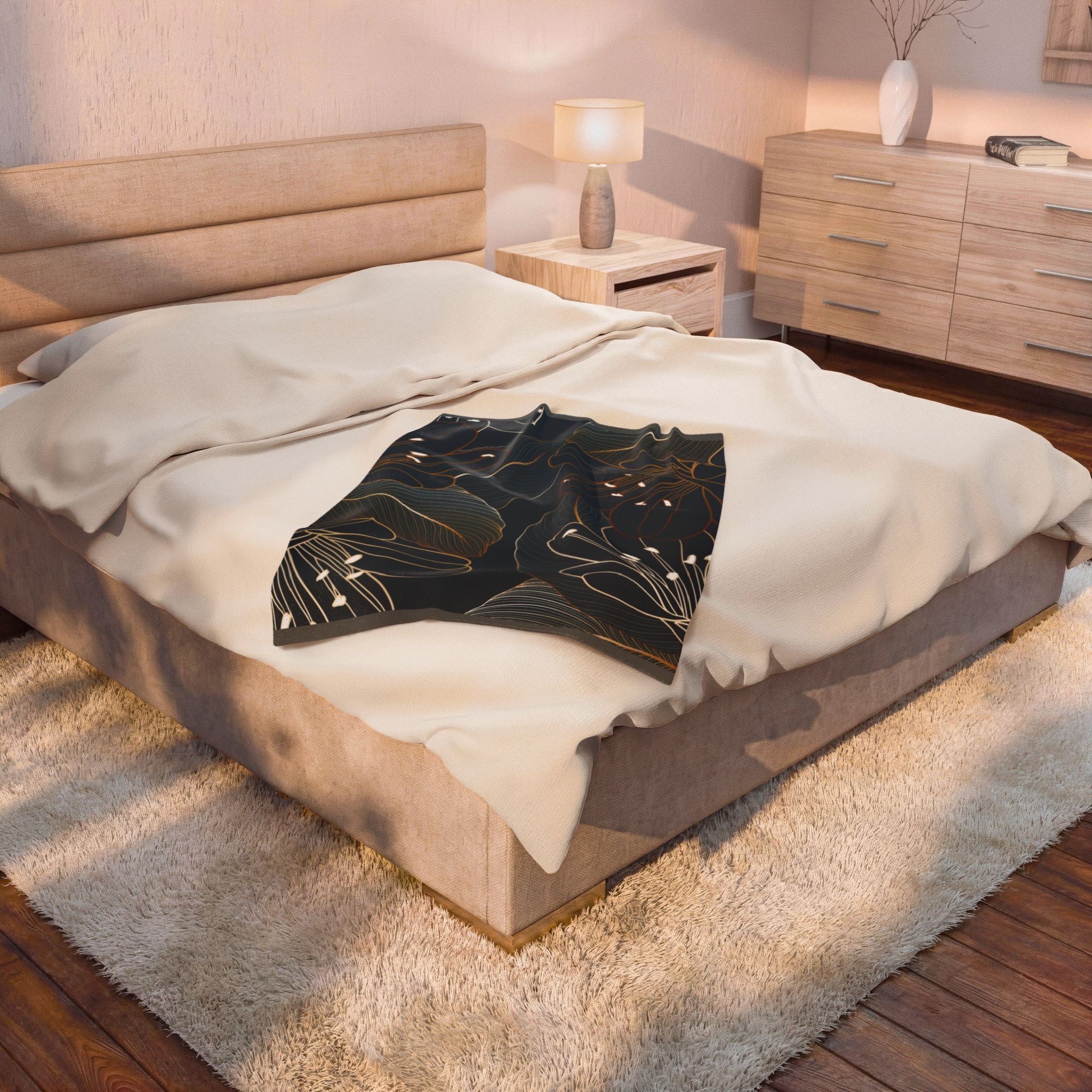 Tropical Escape Velveteen Plush Blanket