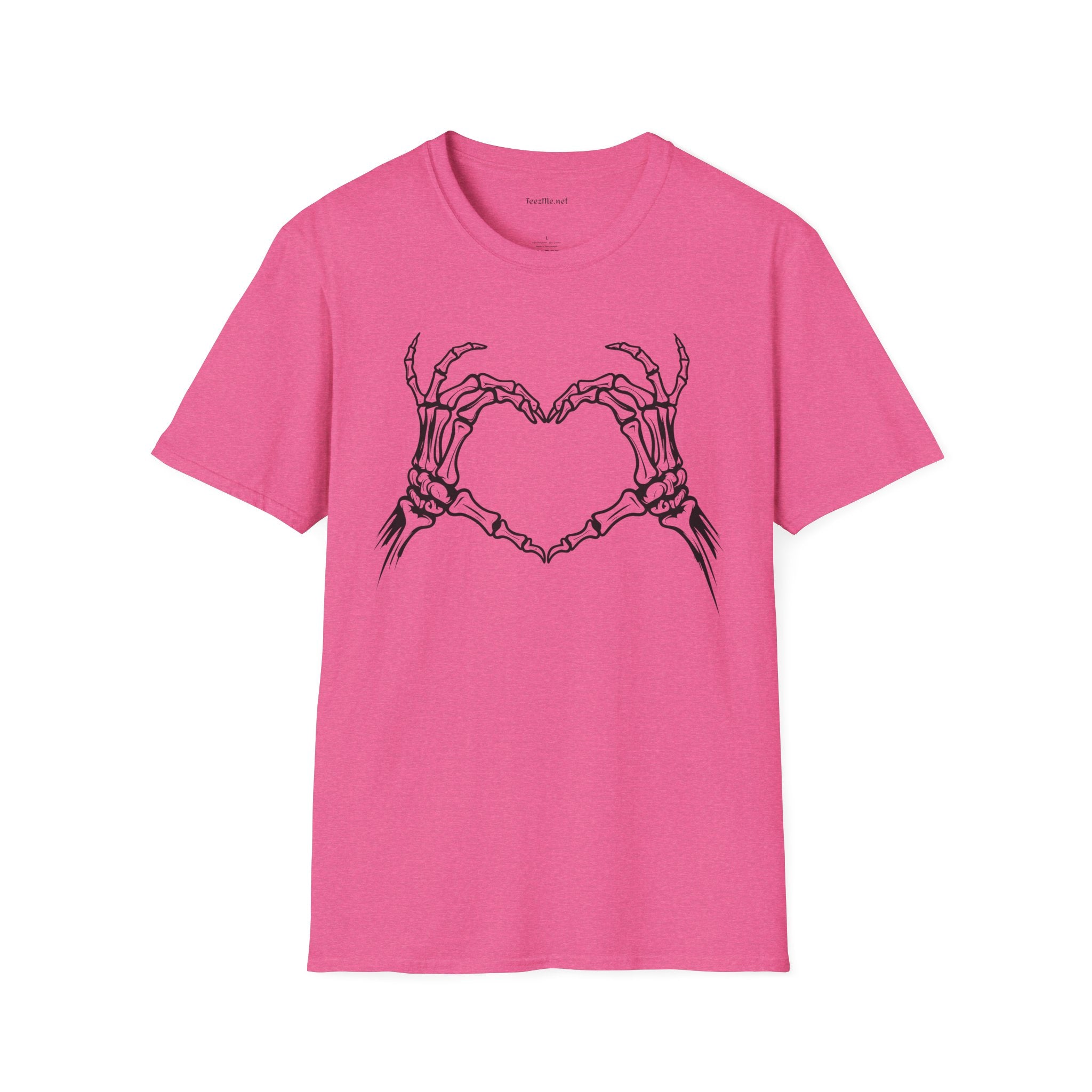 Skeleton Heart Hands Unisex Softstyle T-Shirt 100% Cotton
