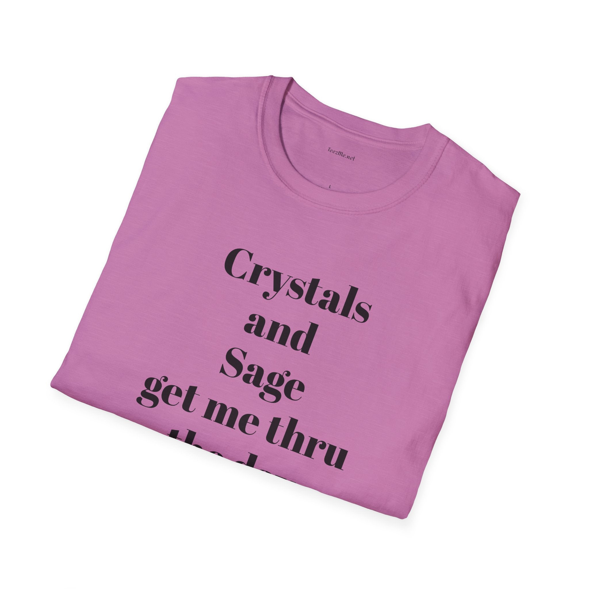 Crystals and Sage - Unisex Softstyle T-Shirt 100% Cotton Graphic