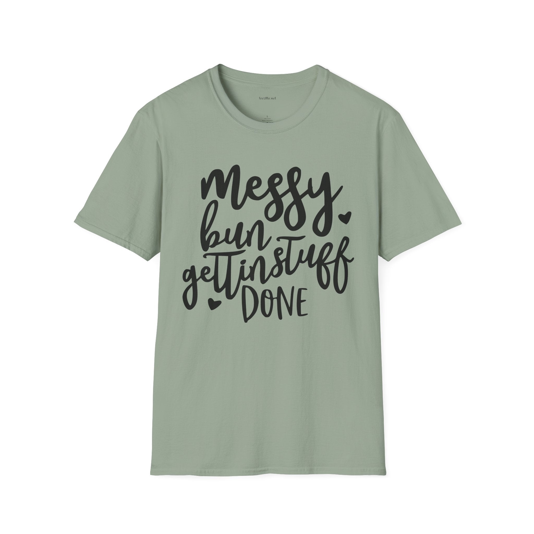 Messy Bun  - Unisex Softstyle T-Shirt 100% Cotton Graphic