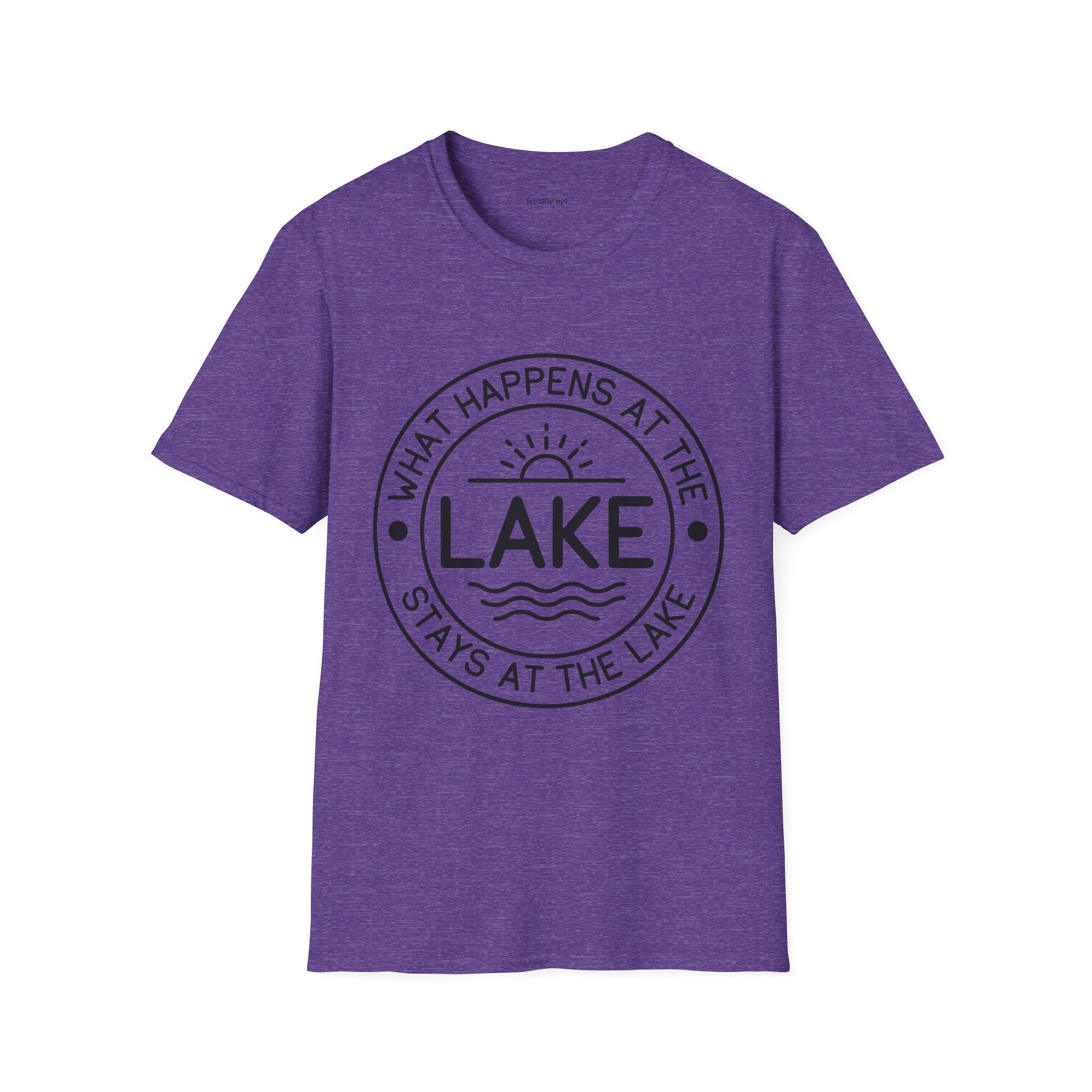 What Happens At The Lake Unisex Softstyle T-Shirt 100% Cotton Graphic