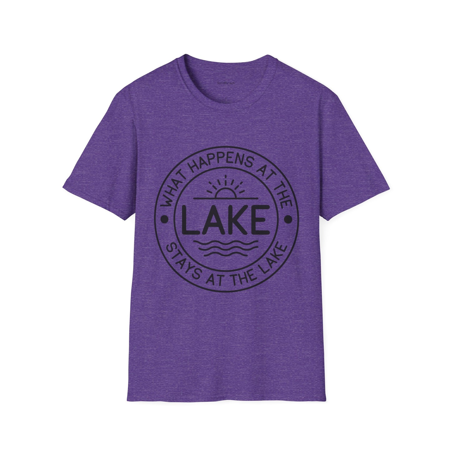 What Happens At The Lake Unisex Softstyle T-Shirt 100% Cotton Graphic