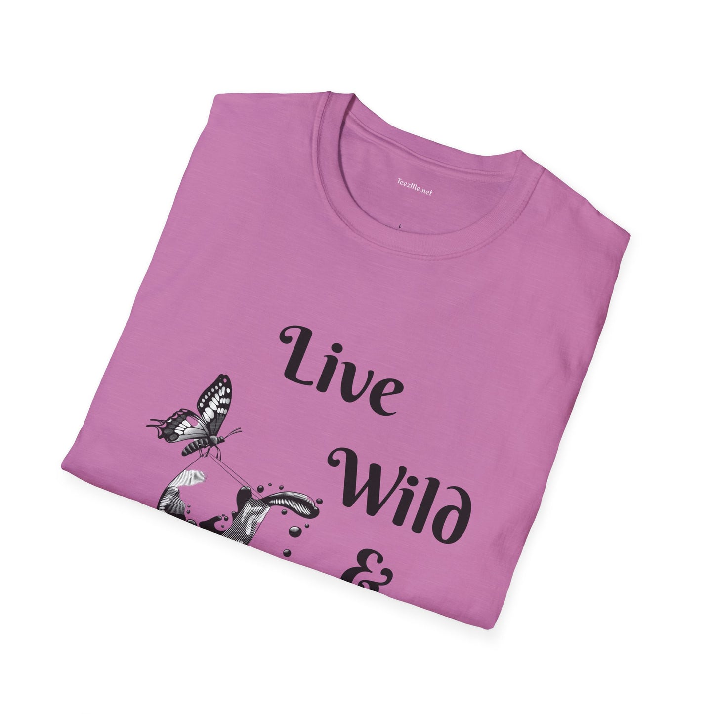 Live Wild & Free -  Unisex Softstyle T-Shirt 100% Cotton Graphic