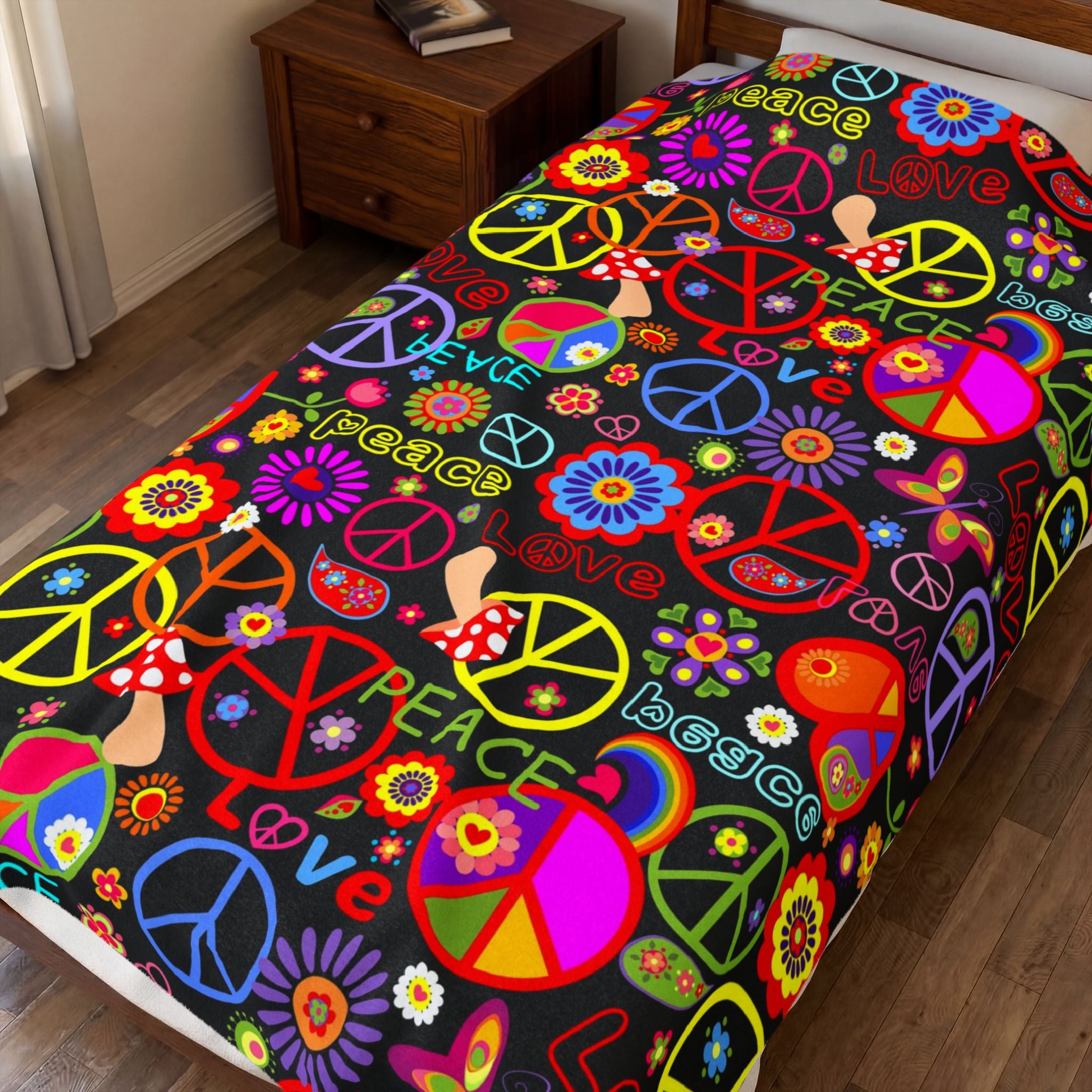 Hippie - Velveteen Plush Blanket