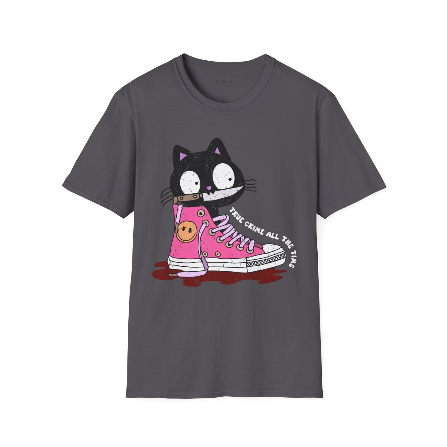True Crime All The Time Unisex Softstyle T-Shirt 100% Cotton Graphic