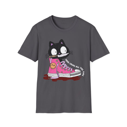 True Crime All The Time Unisex Softstyle T-Shirt 100% Cotton Graphic