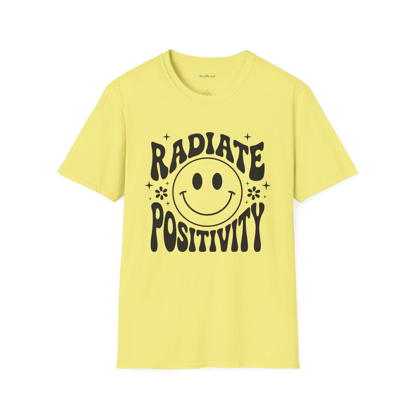 Radiate Positivity :) 02 Unisex Soft Style T-Shirt 100% Cotton Graphic