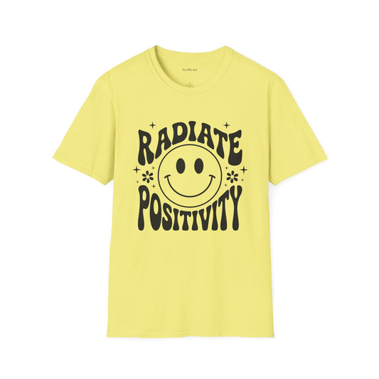 Radiate Positivity :) 02 Unisex Soft Style T-Shirt 100% Cotton Graphic