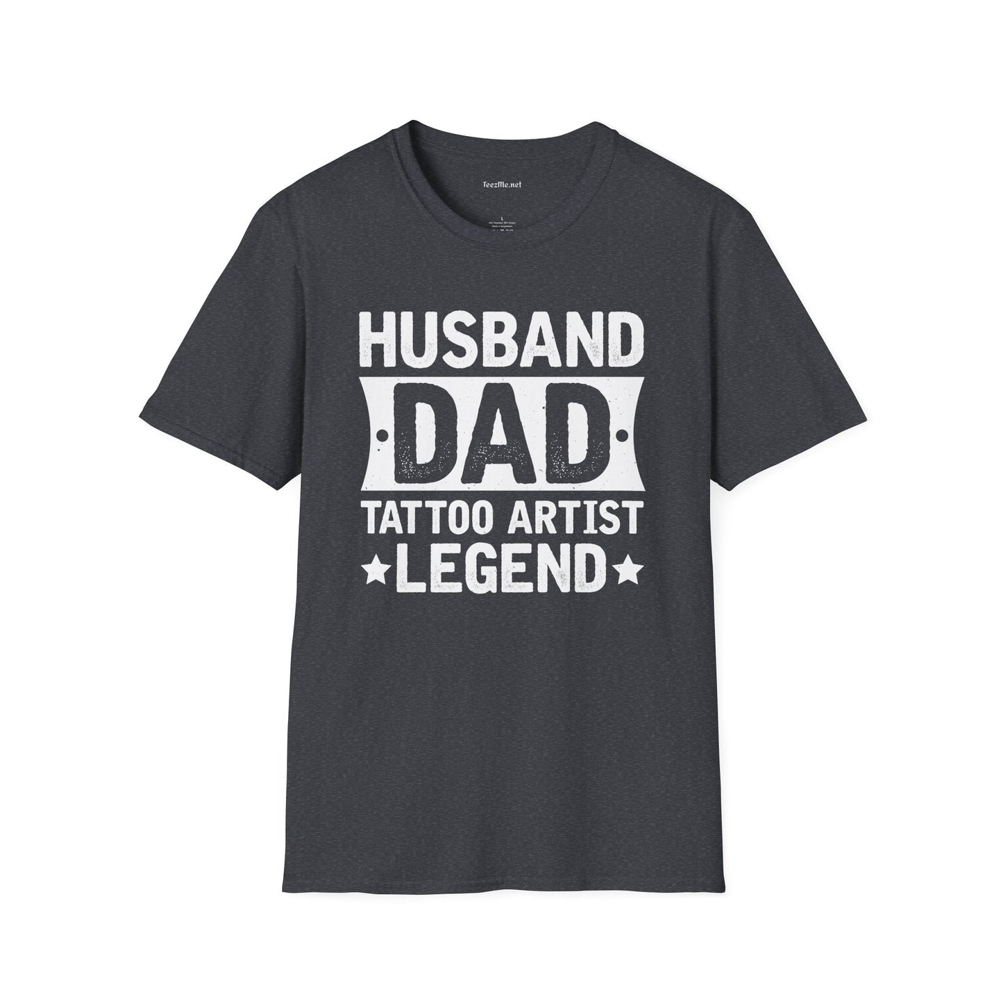 Husband DAD Tattoo Artist Unisex Soft Style T-Shirt 100% Cotton Graphic
