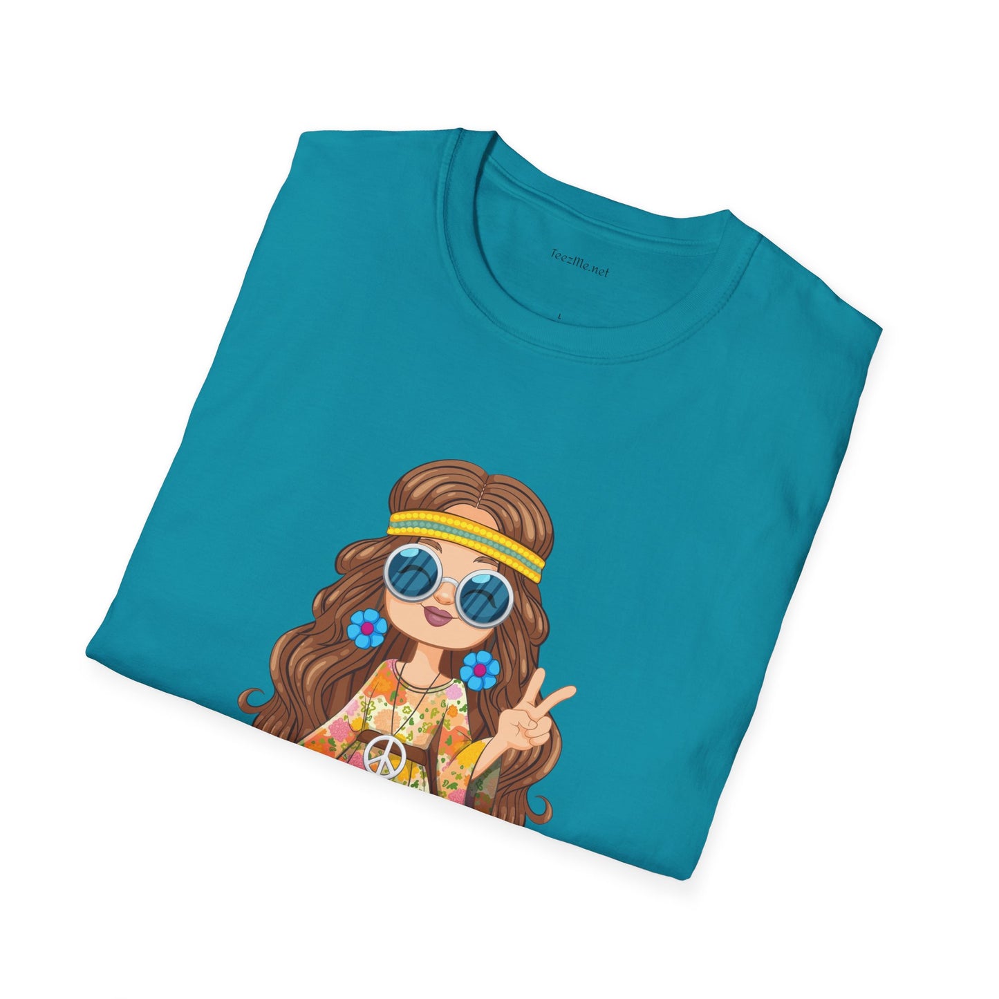 Hippie Girl - Unisex Ultra Cotton Tee 100% Cotton Graphic