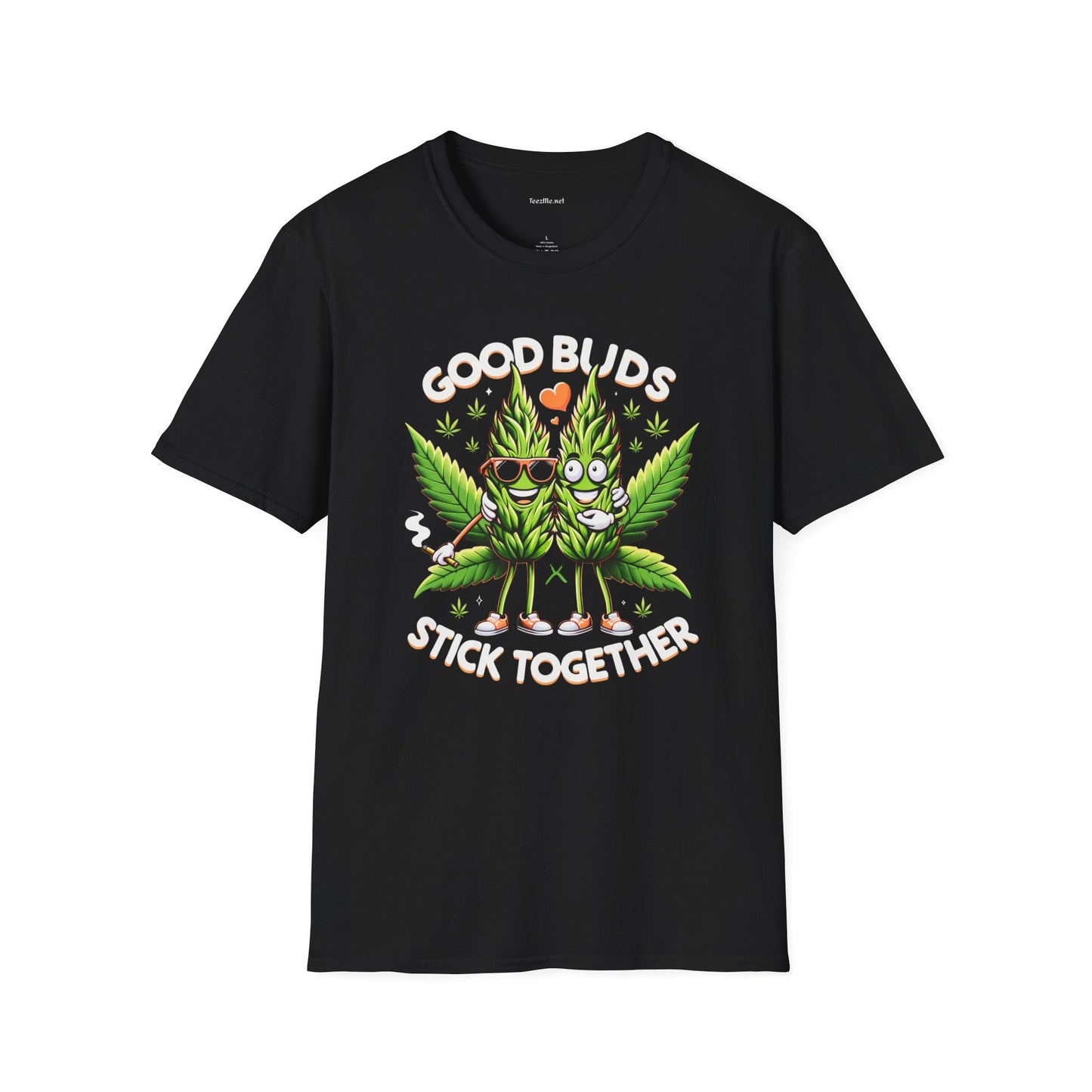 Good Buds Stick Together #420 Unisex Softstyle T-Shirt 100% Cotton Graphic