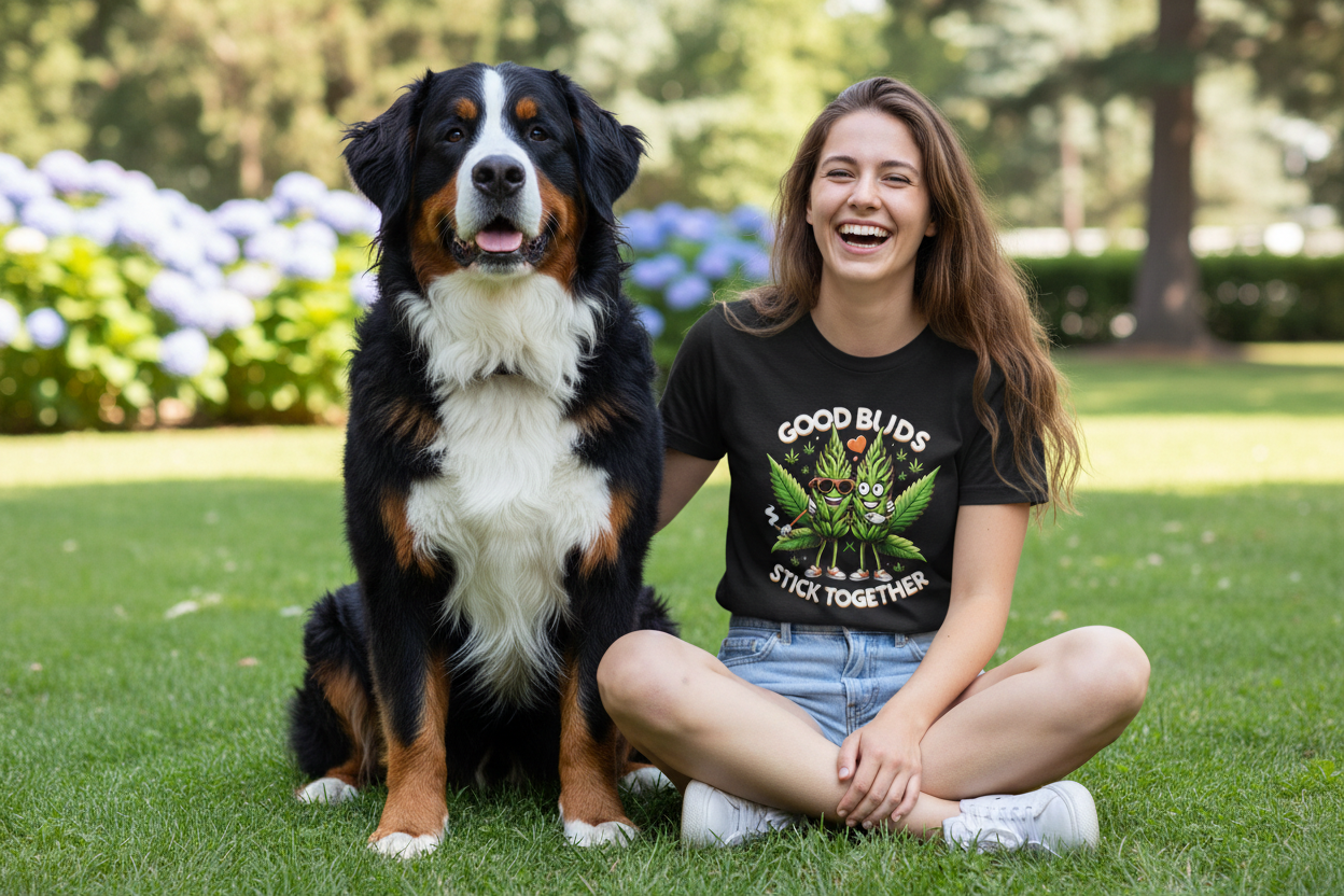 Good Buds Stick Together #420 Unisex Softstyle T-Shirt 100% Cotton Graphic