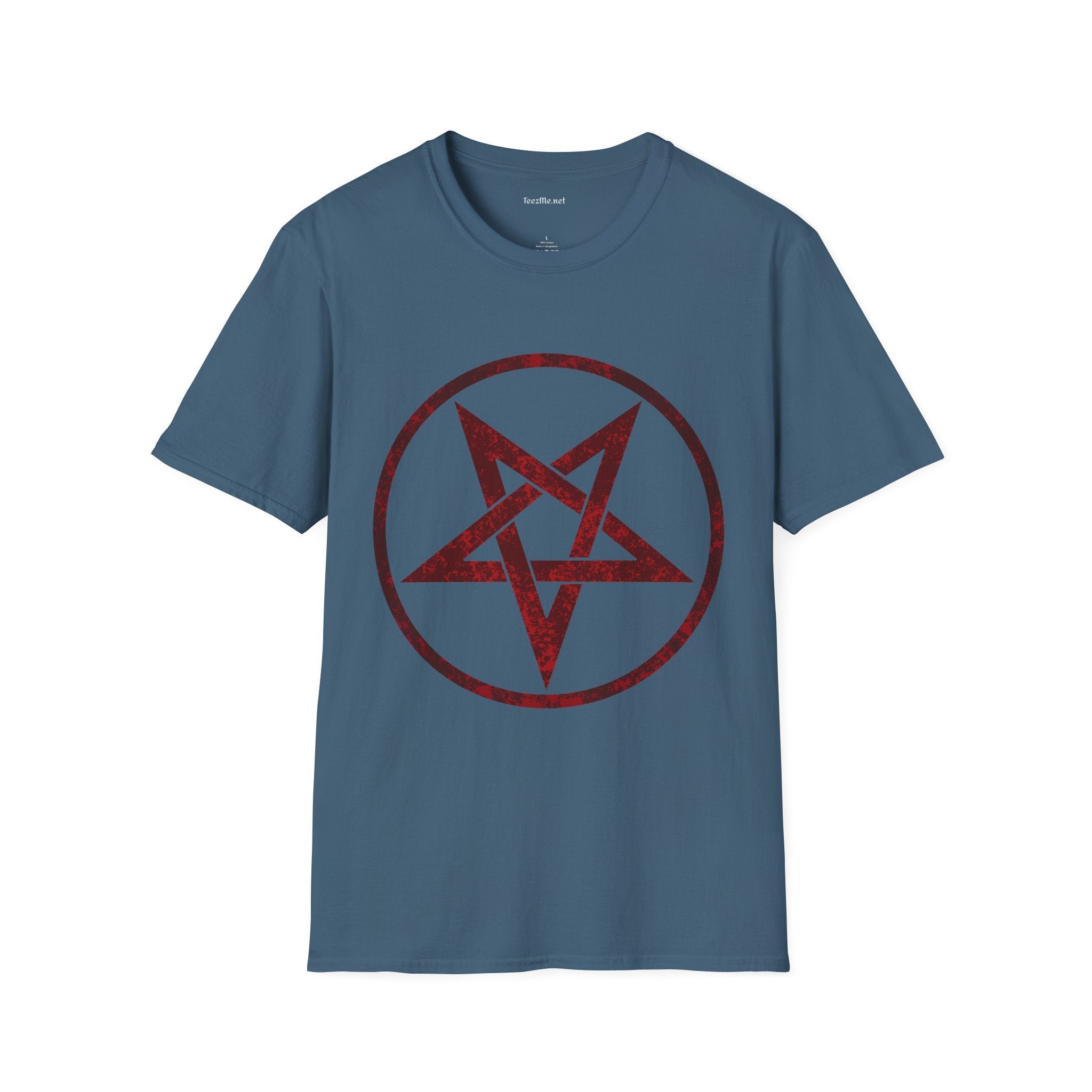 Red Pentagram 01 Unisex SoftStyle T-Shirt 100% Cotton Graphic