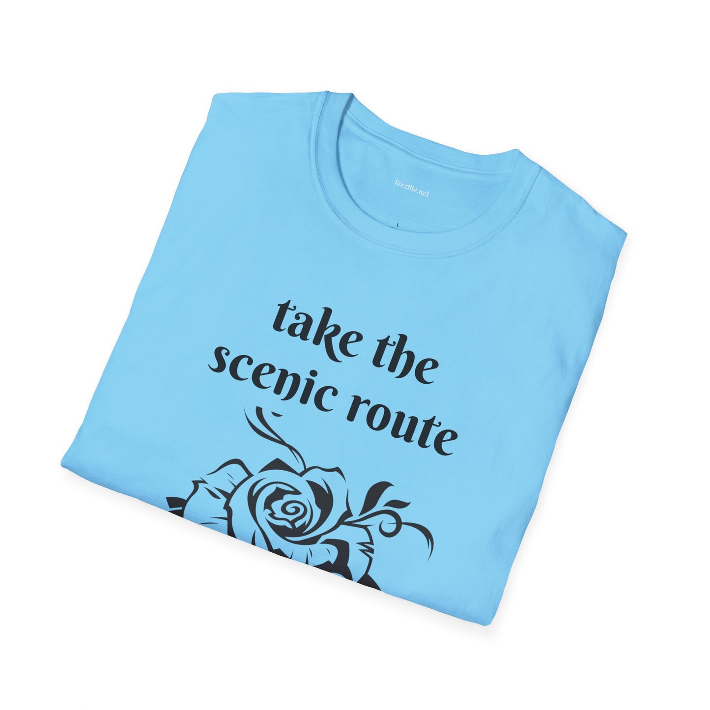 Take the scenic route- Unisex Softstyle T-Shirt 100% Cotton Graphic