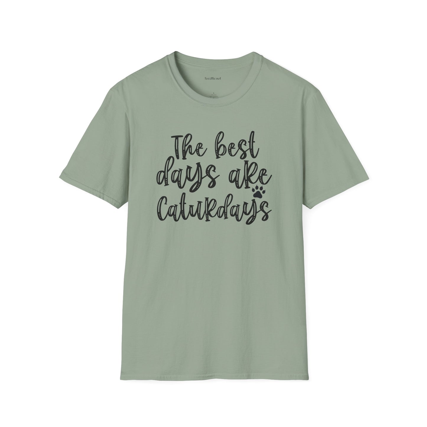 The best days are Caturdays Unisex SoftStyle T-Shirt 100% Cotton Graphic