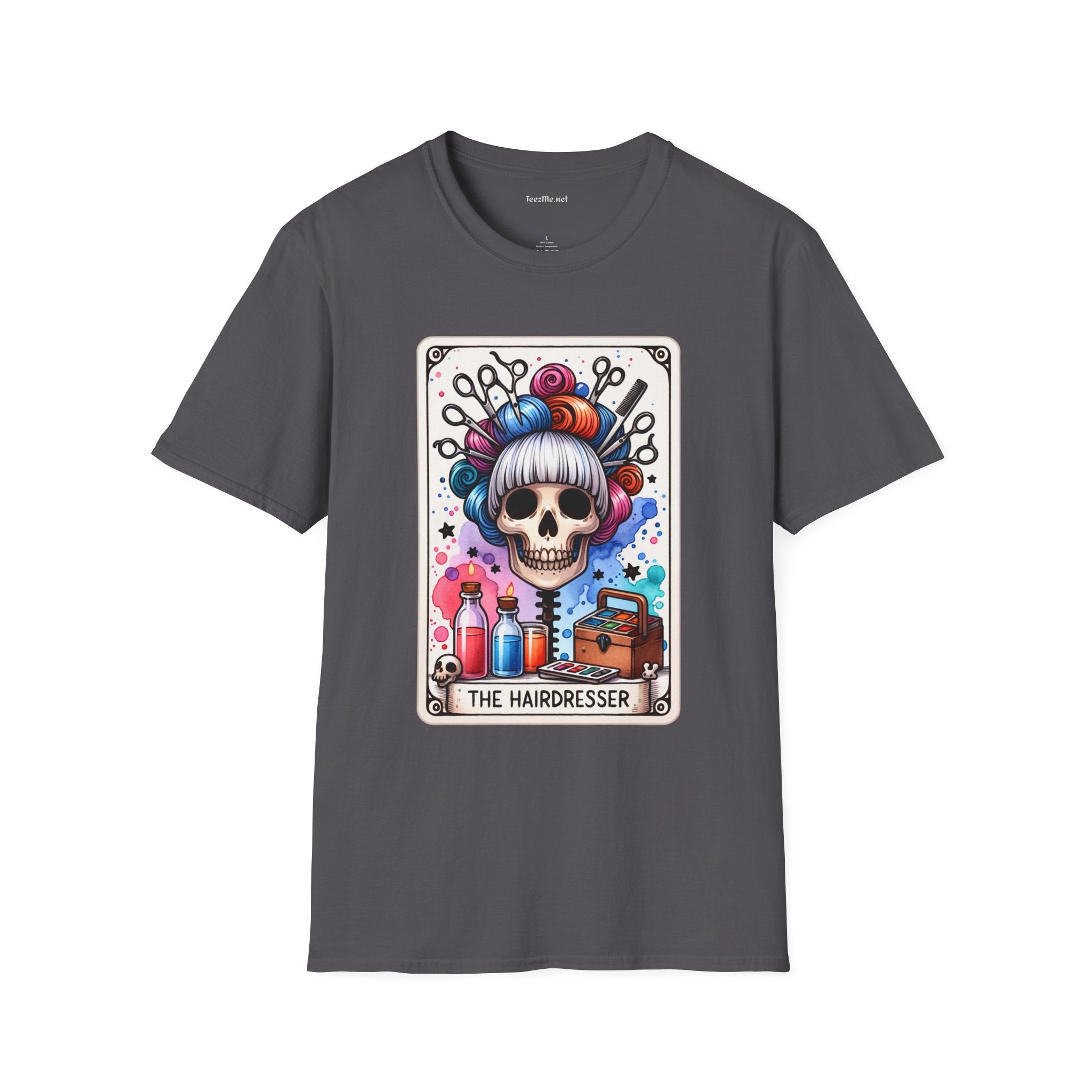 The Hairdresser Tarot Card Unisex Softstyle T-Shirt 100% Cotton Graphic