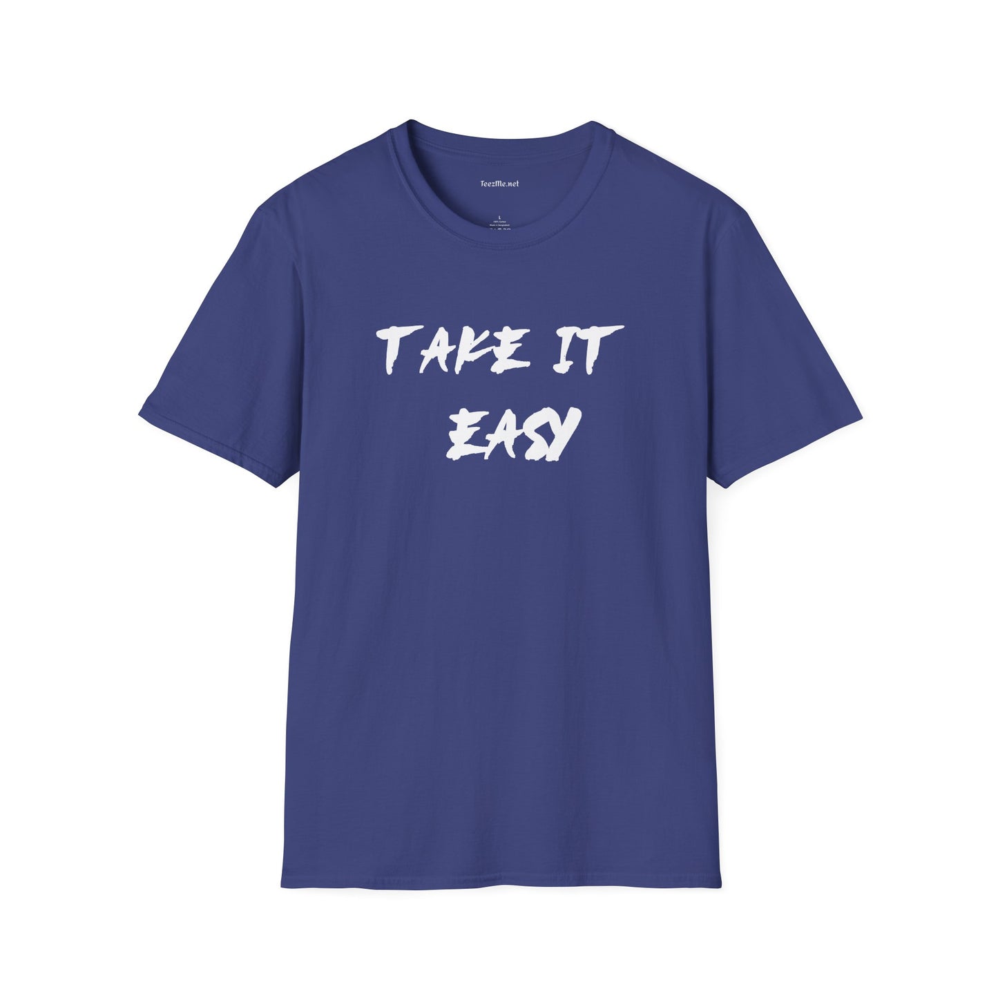 Take It Easy (white) Unisex Softstyle T-Shirt 100% Cotton