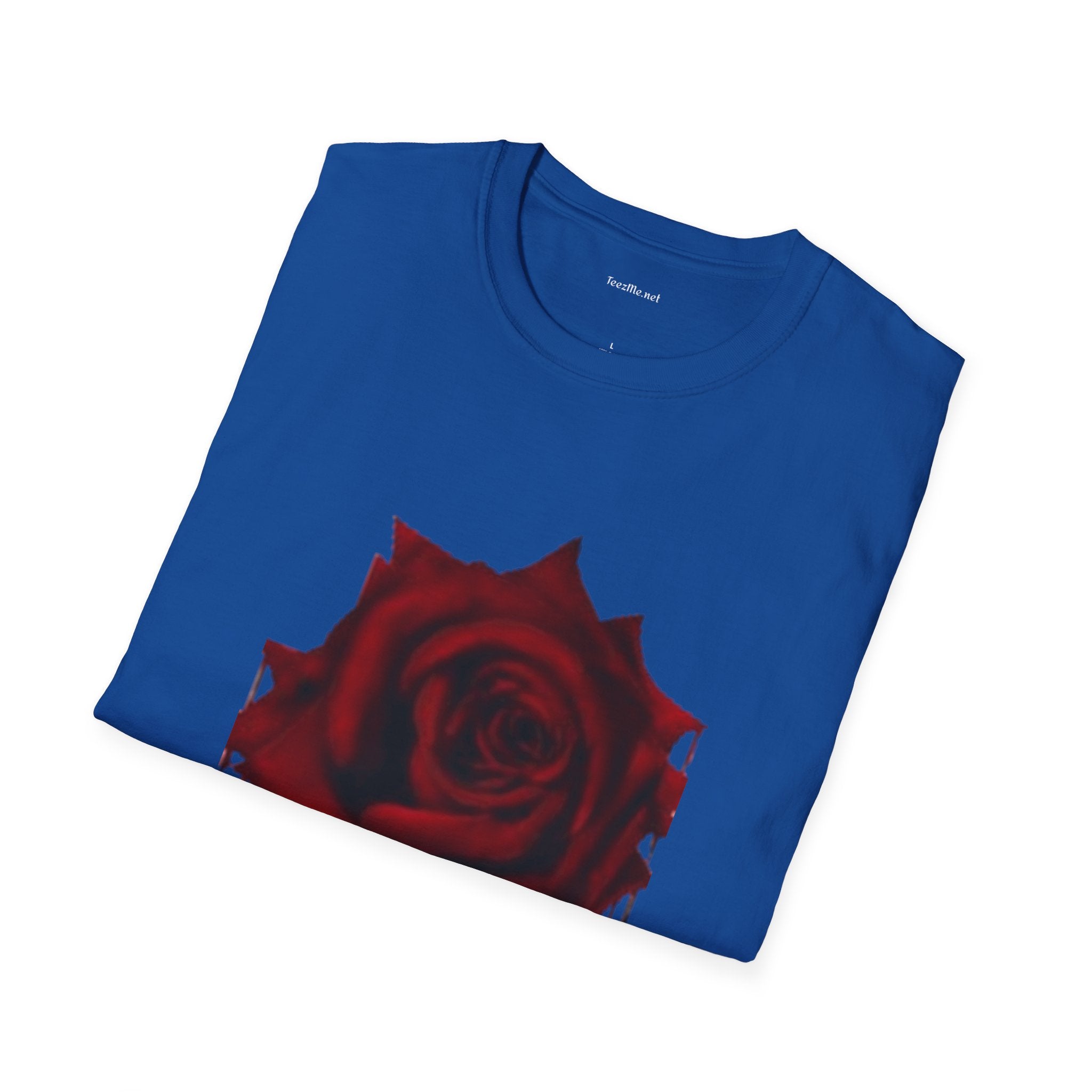 Bleeding Rose Illustration - Unisex Softstyle T-Shirt 100% Cotton Graphic