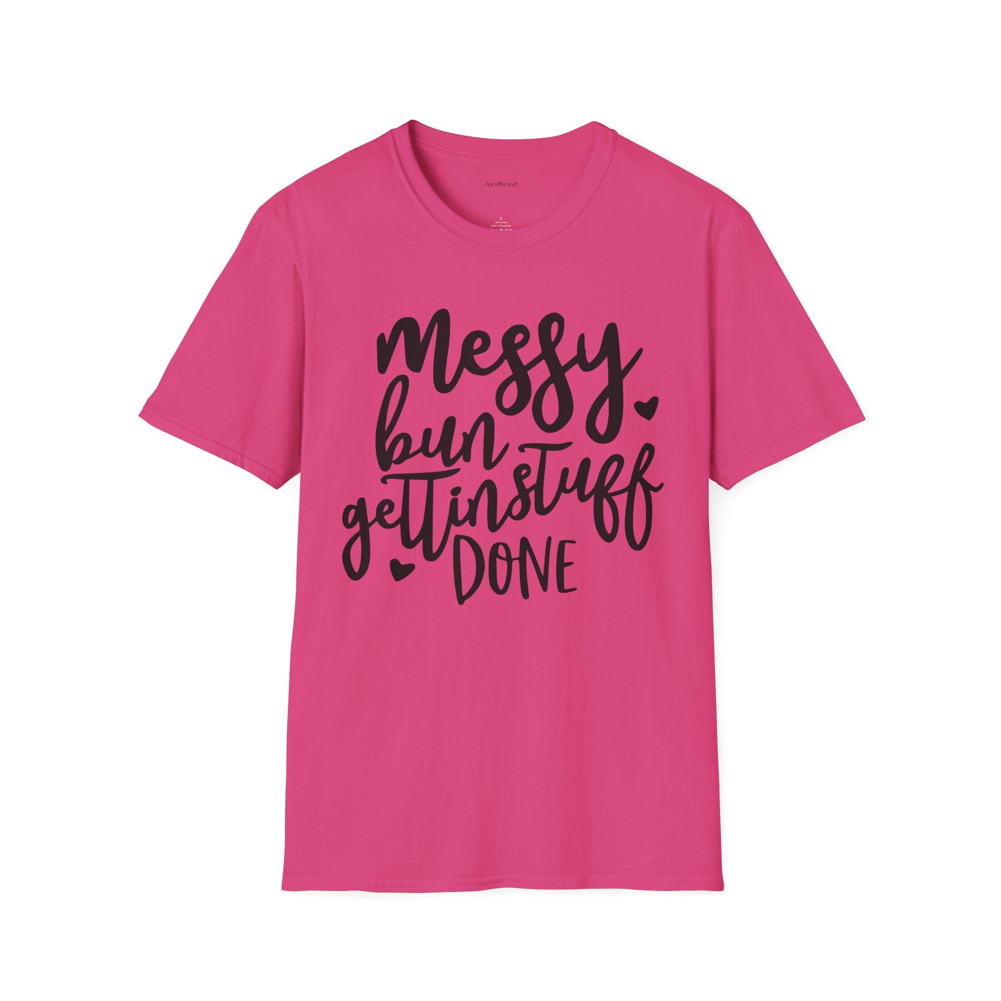 Messy Bun  - Unisex Softstyle T-Shirt 100% Cotton Graphic