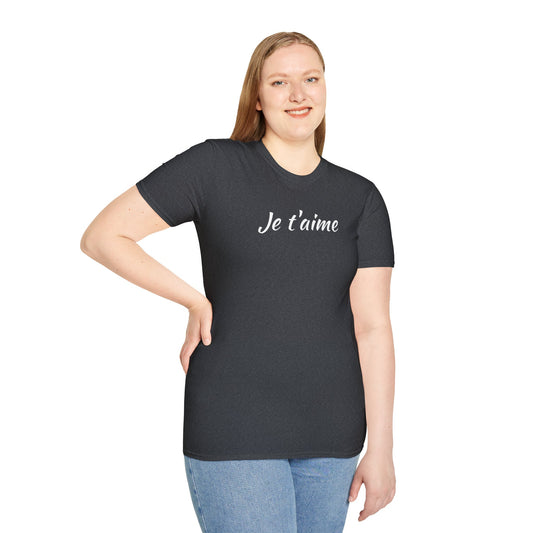 Je t'aime - Unisex Softstyle T-Shirt 100% Cotton Graphic