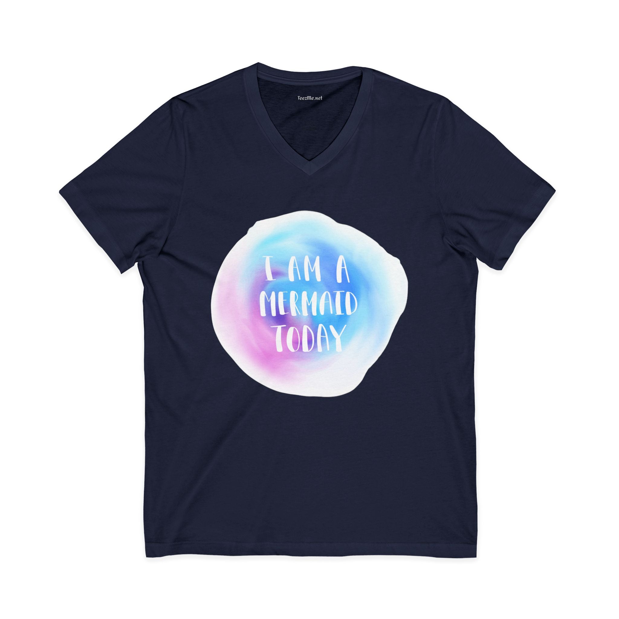 I am a mermaid today - Unisex Jersey Short Sleeve V-Neck Tee