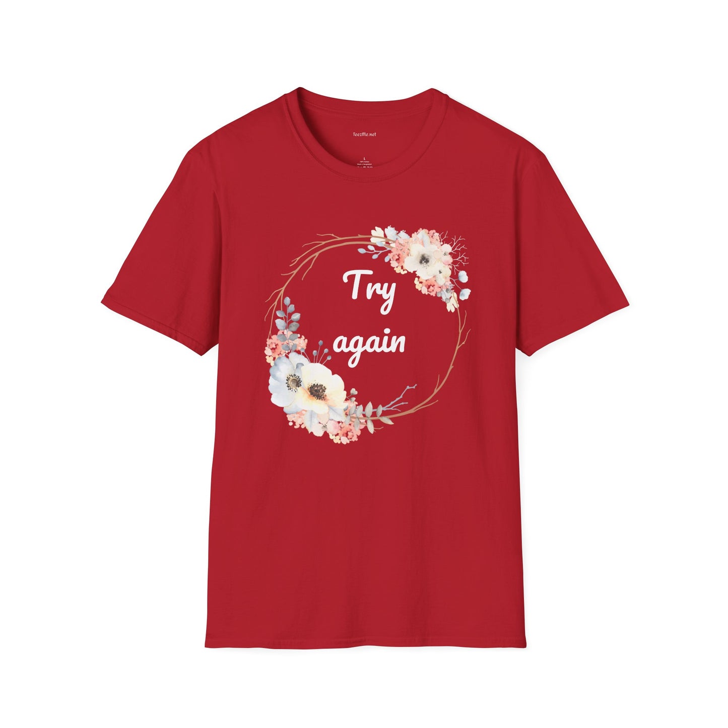 Try again - Unisex Softstyle T-Shirt 100% Cotton Graphic
