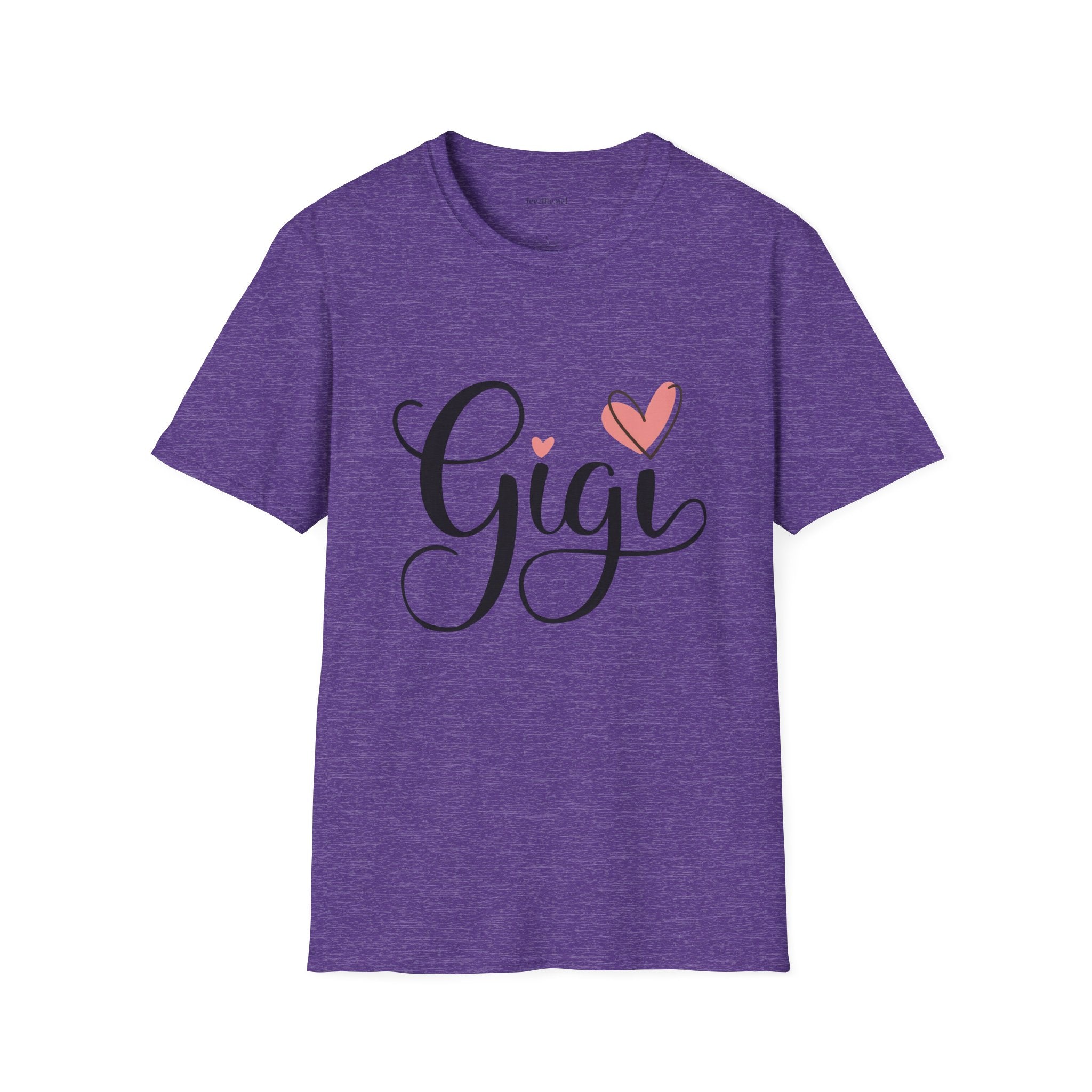 Gigi (pink heart) Unisex Soft Style T-Shirt 100% Cotton Graphic