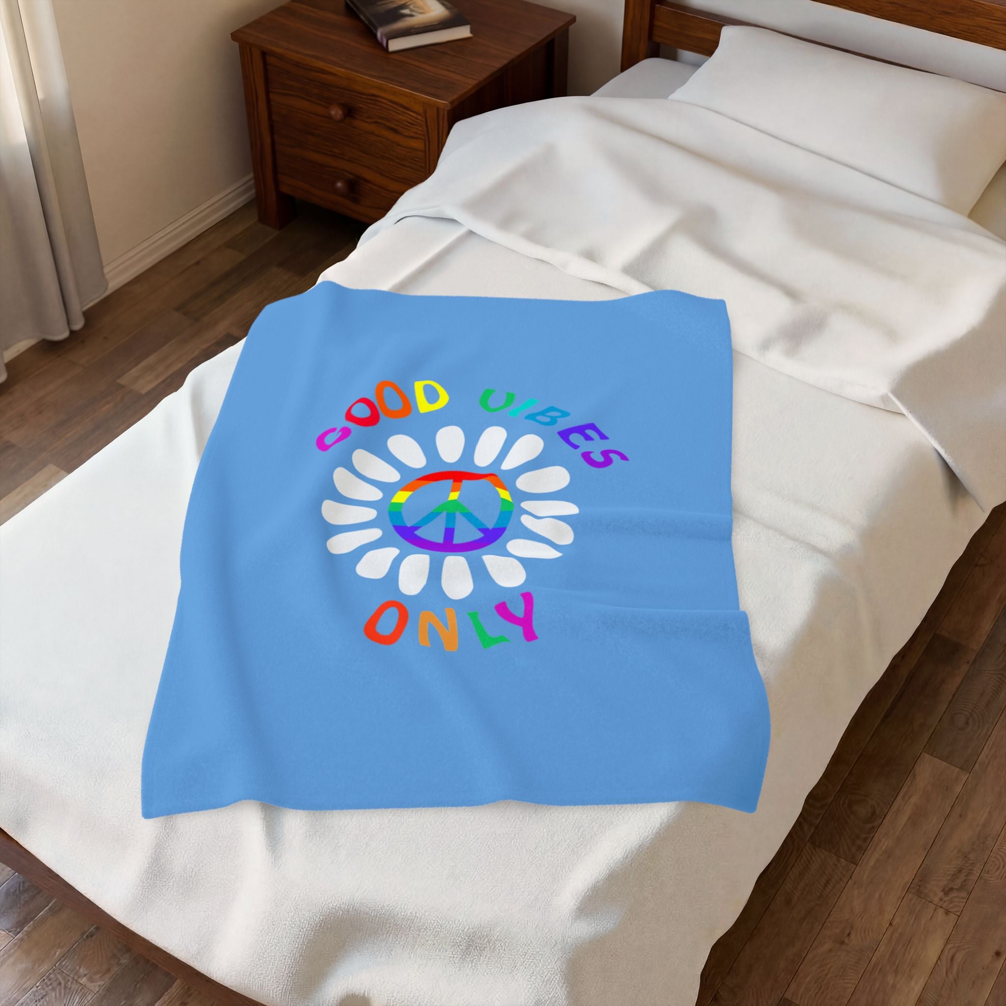 Good Vibes Velveteen Plush Blanket