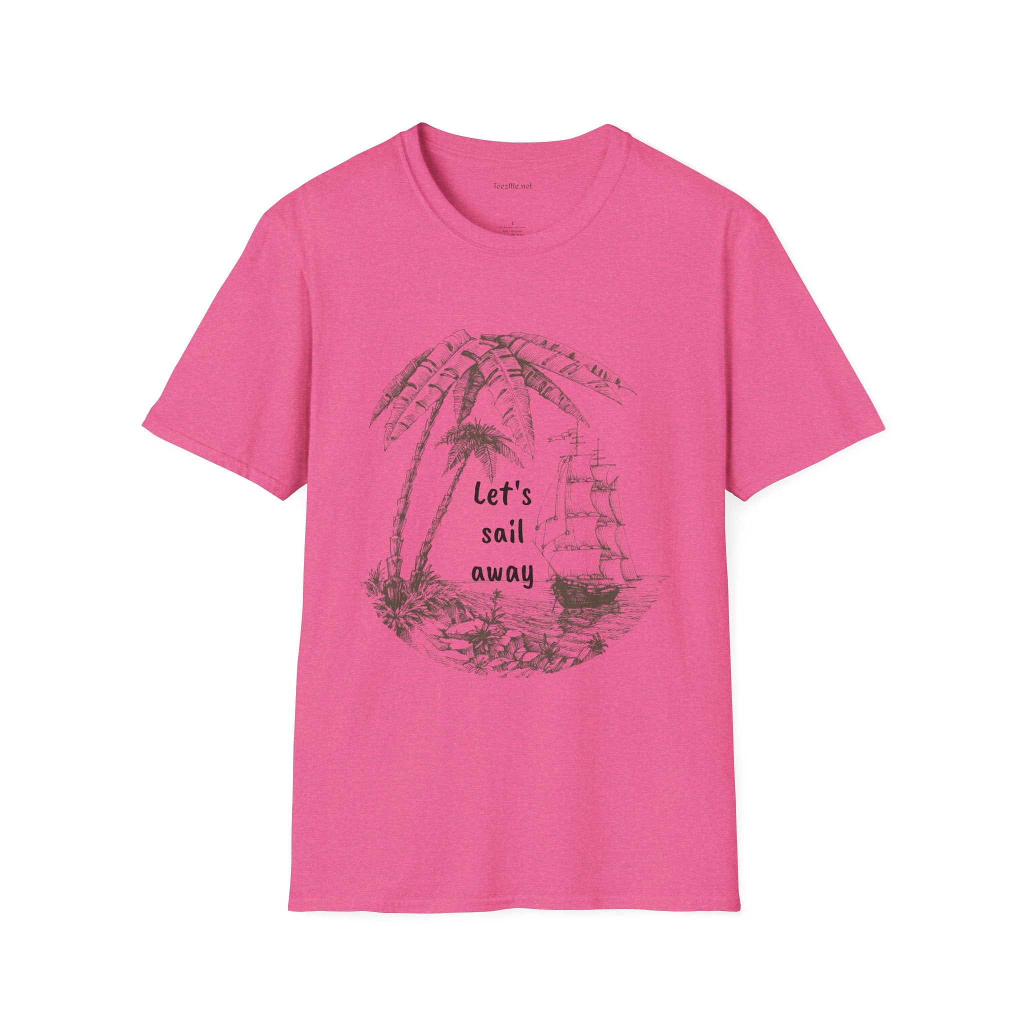 Let's sail away - Unisex Softstyle T-Shirt 100% Cotton Graphic