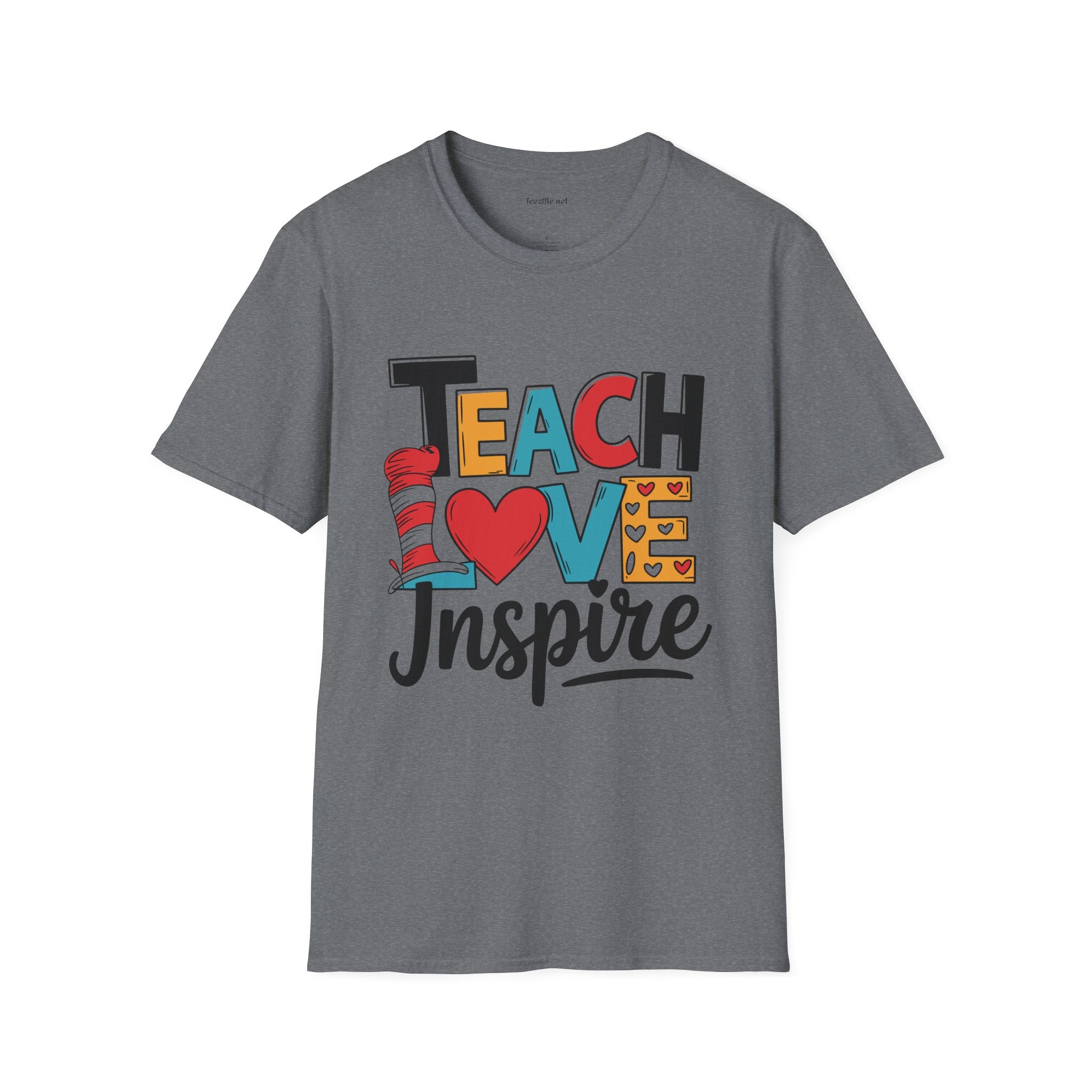 Teach Love Inspire Unisex Soft Style T-Shirt 100% Cotton Graphic