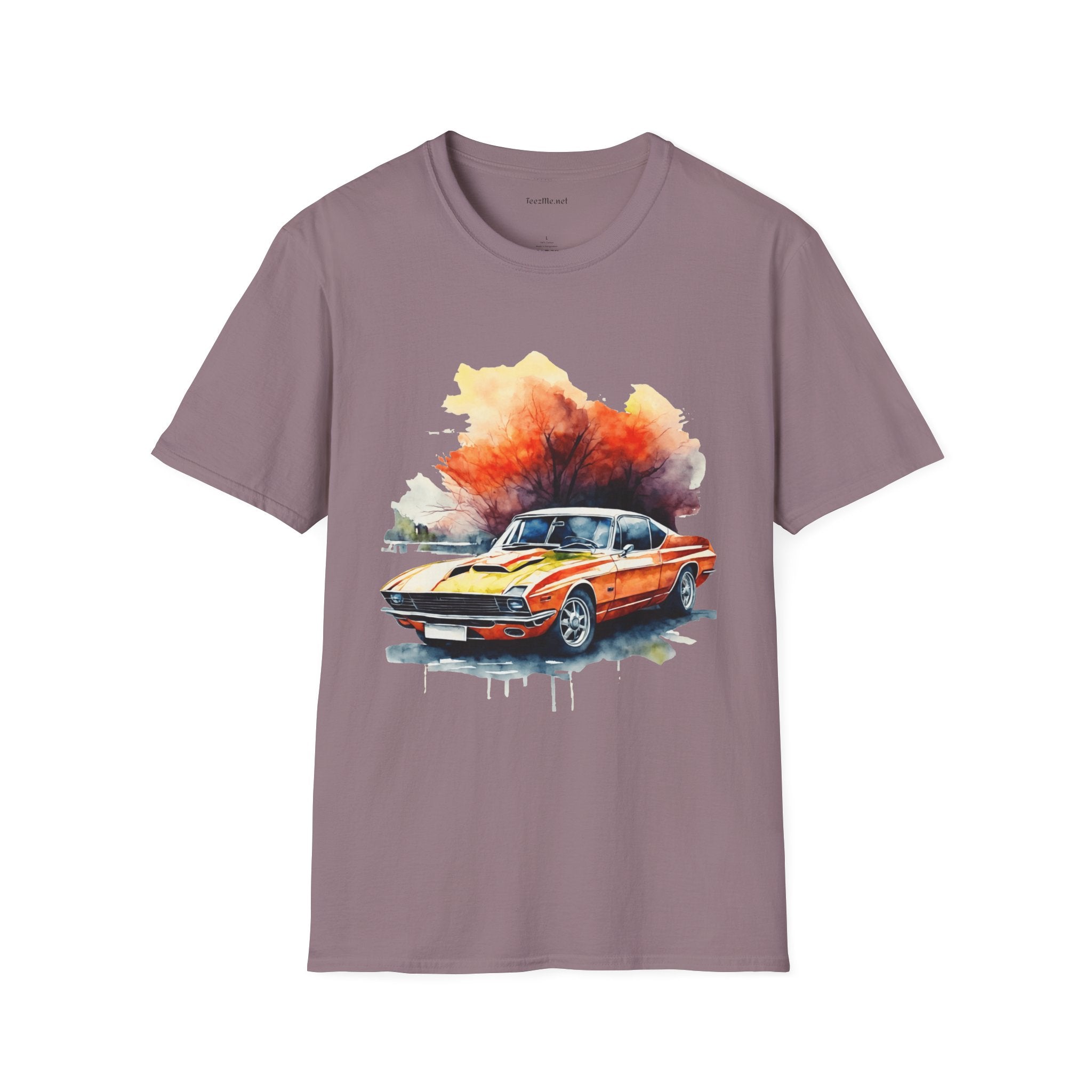 Mustang Car - Unisex Softstyle T-Shirt 100% Cotton Graphic
