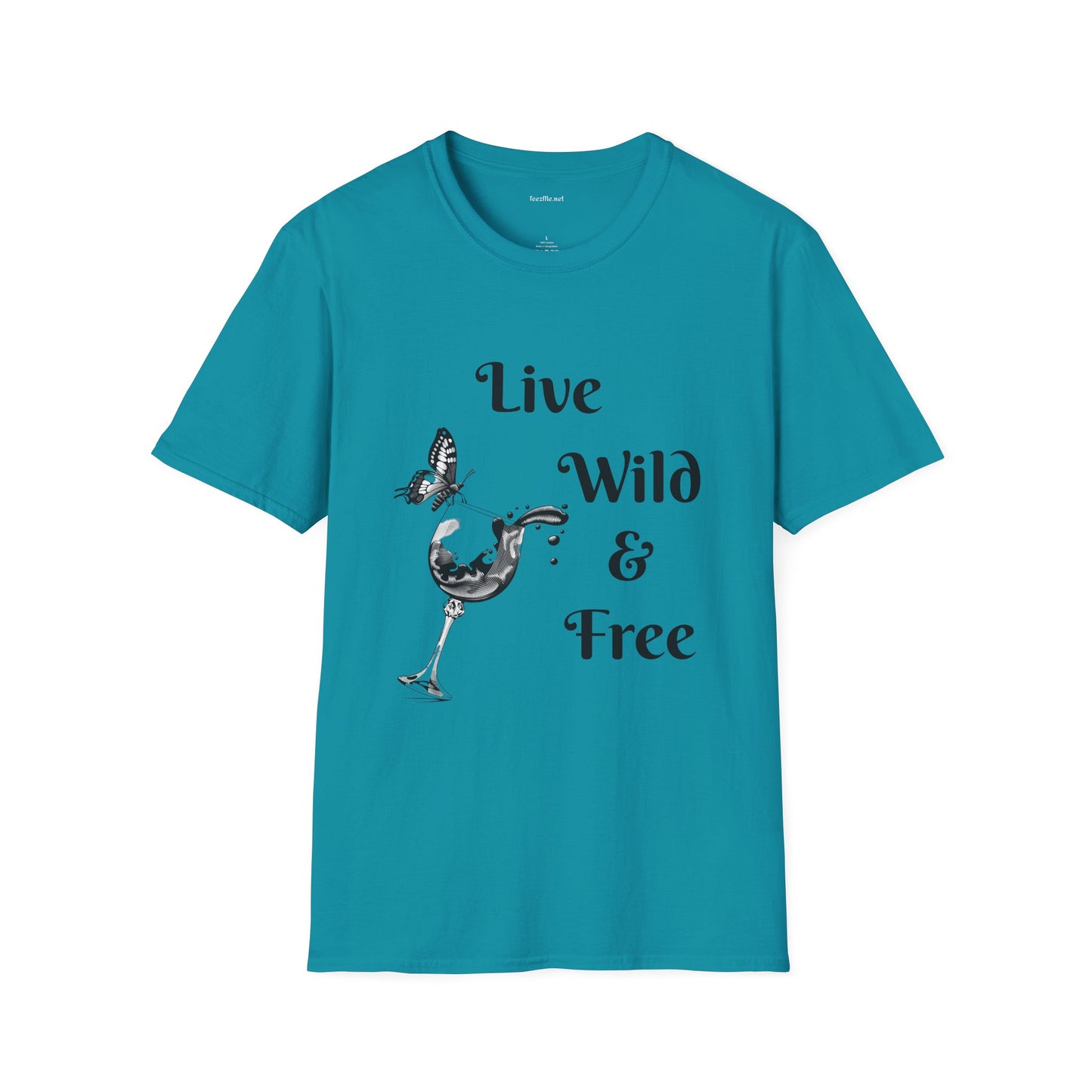 Live Wild & Free -  Unisex Softstyle T-Shirt 100% Cotton Graphic